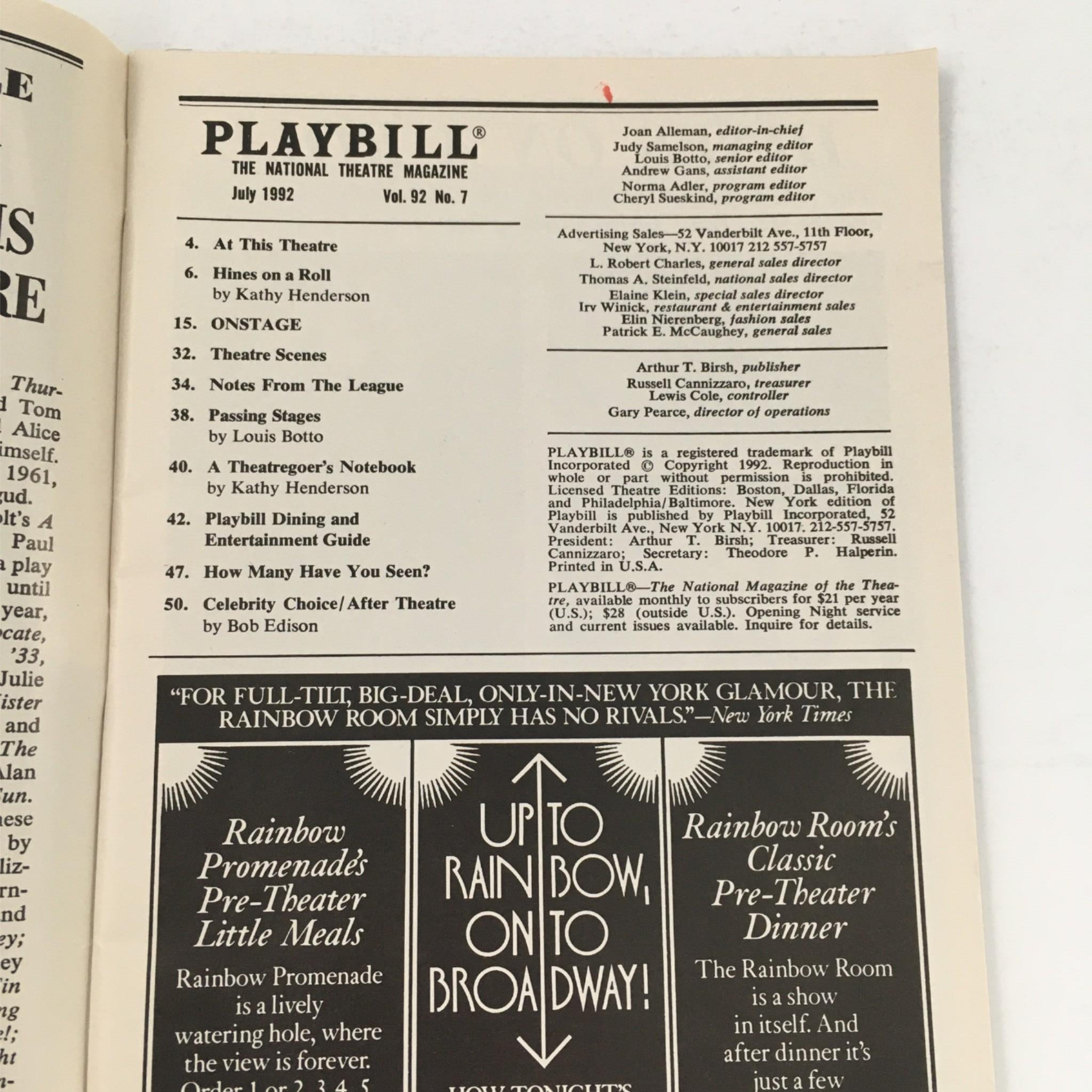 1992 Playbill Jelly's Last Jam by Gregory Hines George Wolfe at Virginia Theatre