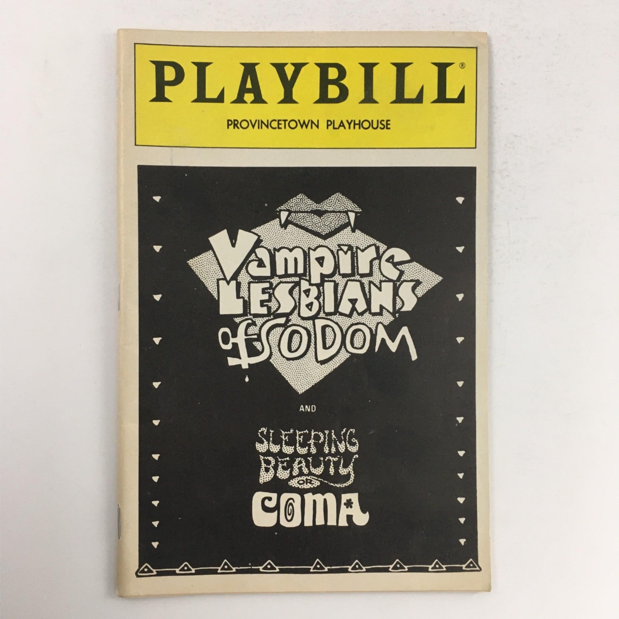 1987 Playbill Vampire Lesbians of Sodom by Kenneth Elliot at Provincetown