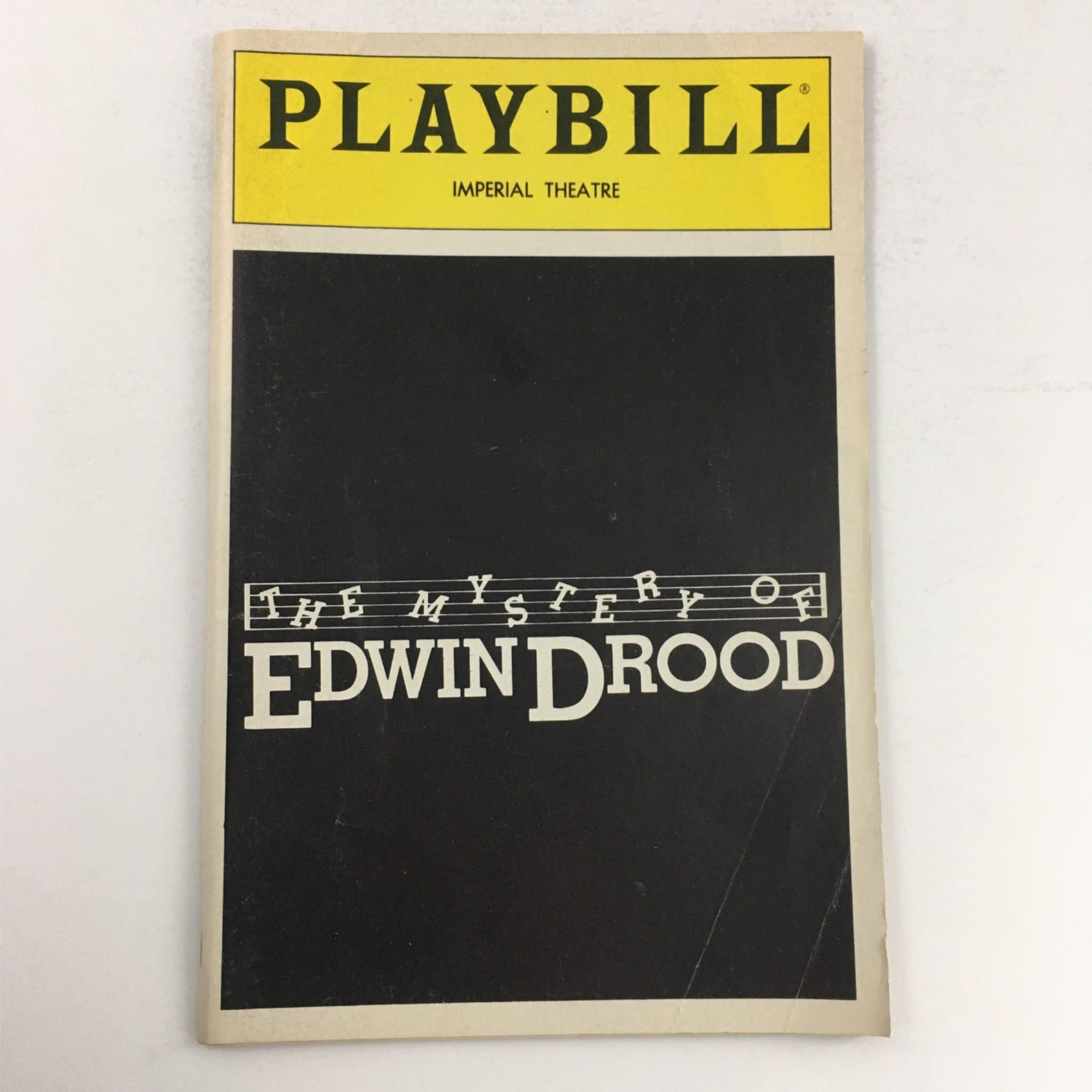 1986 Playbill The Mystery of Edwin Drood by Wilford Leach at Imperial Theatre