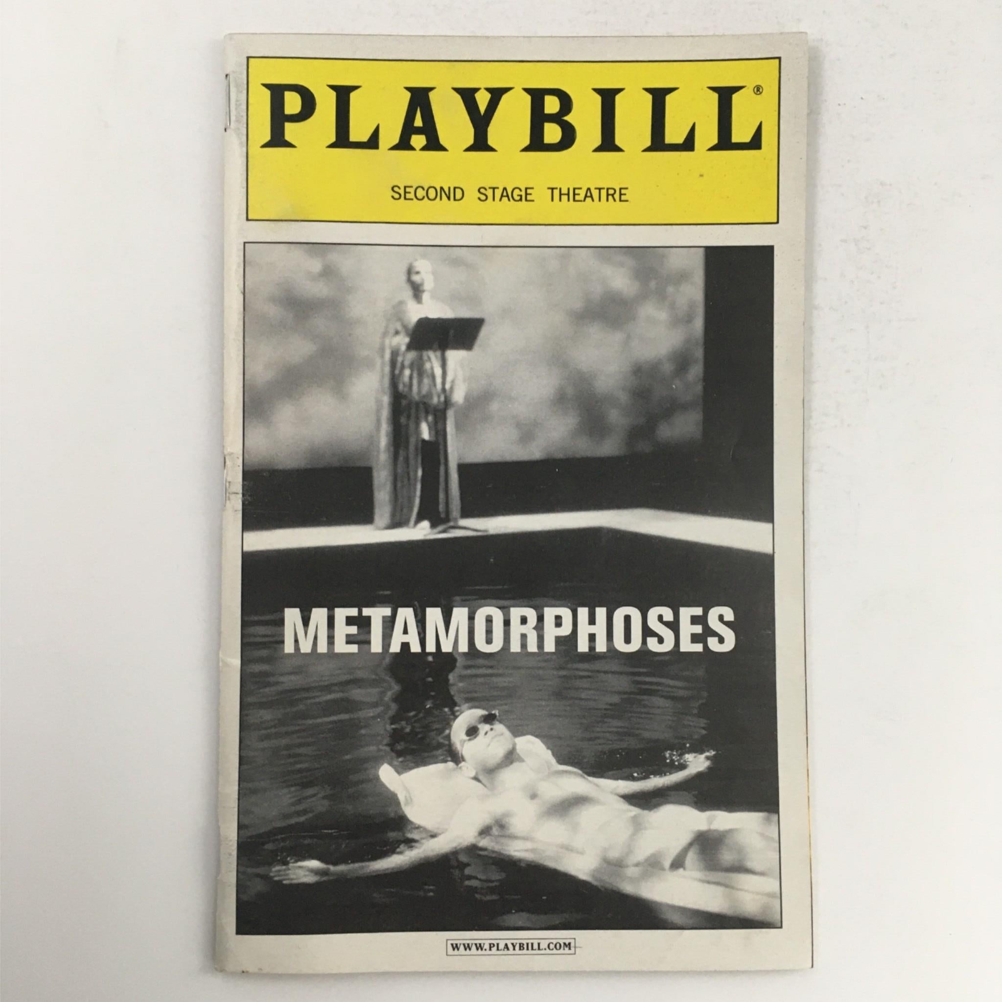 1995 Playbill Metamorphoses by Mary Zimmerman at 2econd Stage Theatre