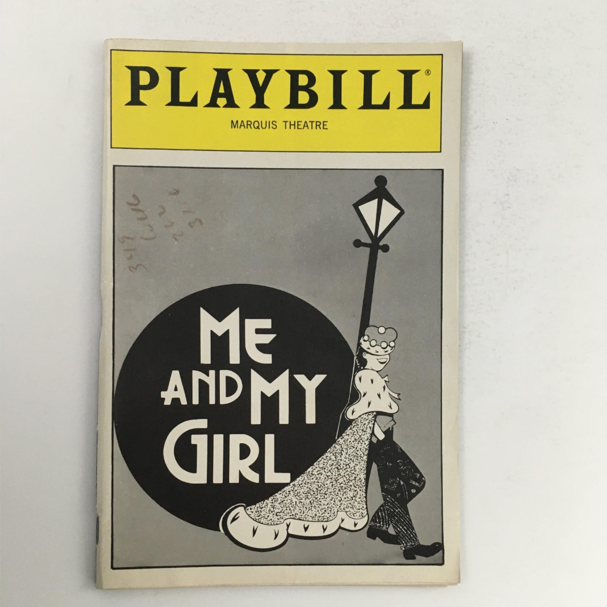 1989 Playbill Me and My Girl by Mike Ockrent, James Brennan at Marquis Theatre