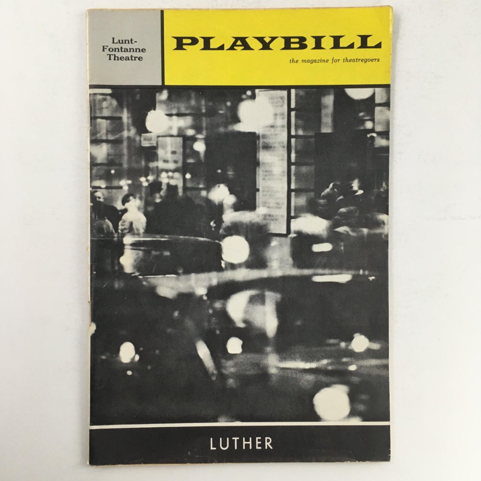 1964 Playbill Luther by Tony Richardson, John Osborne at Lunt-Fontanne Theatre