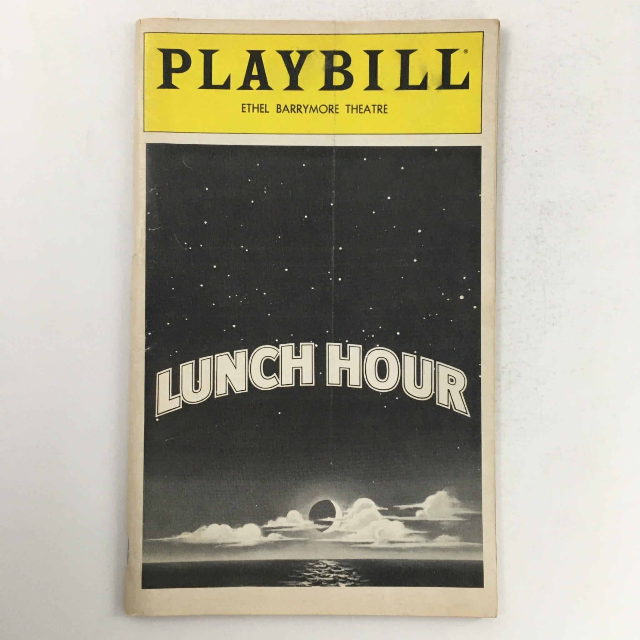 1981 Playbill Lunch Hour by Mike Nichols, Jean Kerr at Ethel Barrymore Theatre