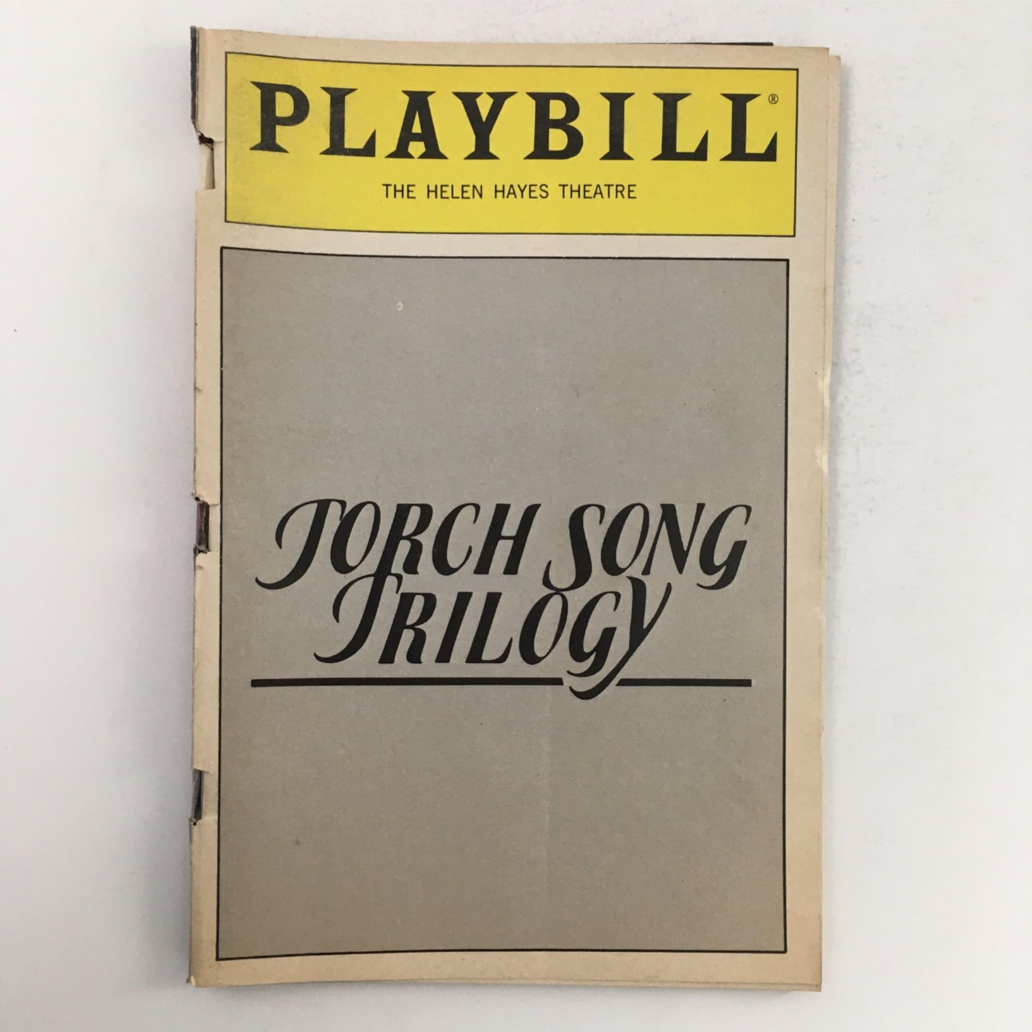 1983 Playbill Torch Song Trilogy by Peter Pope, Philip Astor at The Helen Hayes