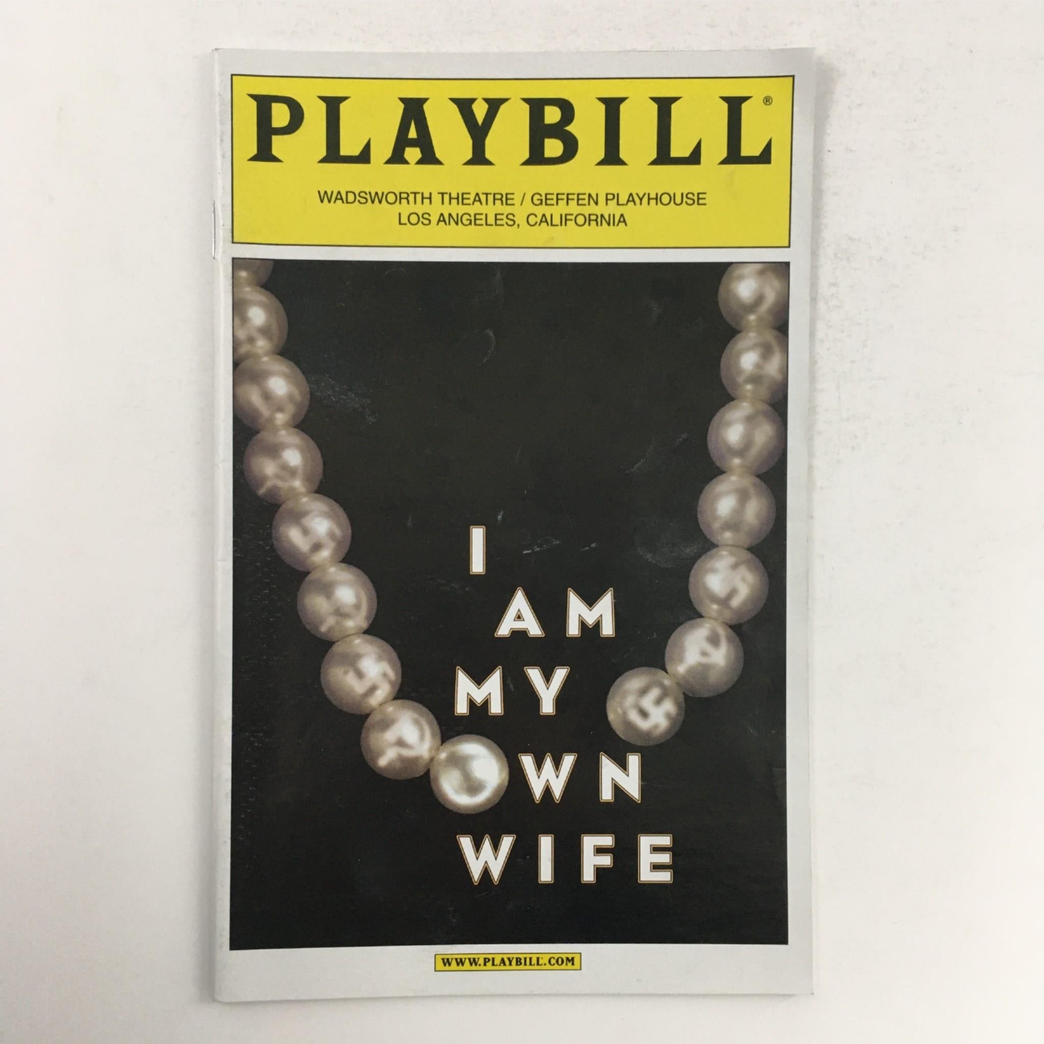 2005 Playbill I Am My Own Wife by Doug Wright Moises Kaufman, Wadsworth Theatre