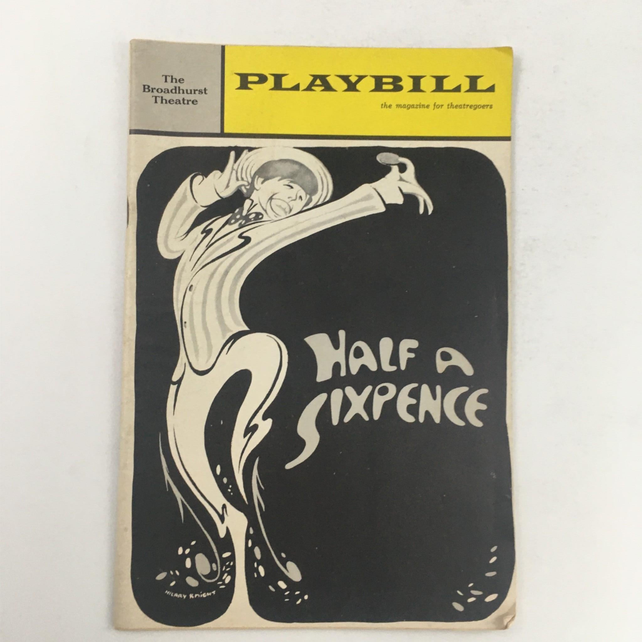 1965 Playbill Half A Sixpence by Gene Saks, Beverley Cross at Broadhurst Theatre