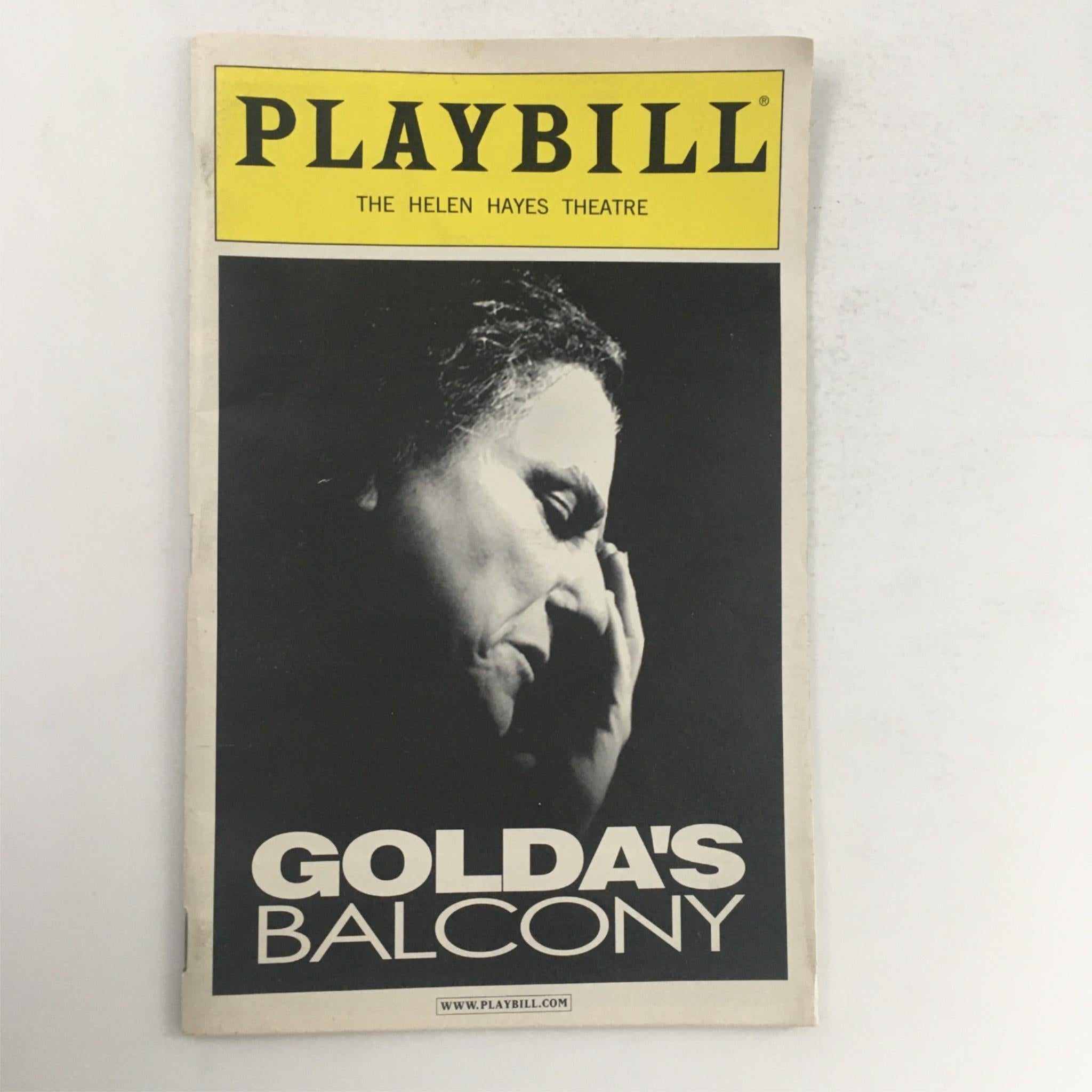 2004 Playbill Golda's Balcony by William Gibson Scott Schwartz, The Helen Hayes