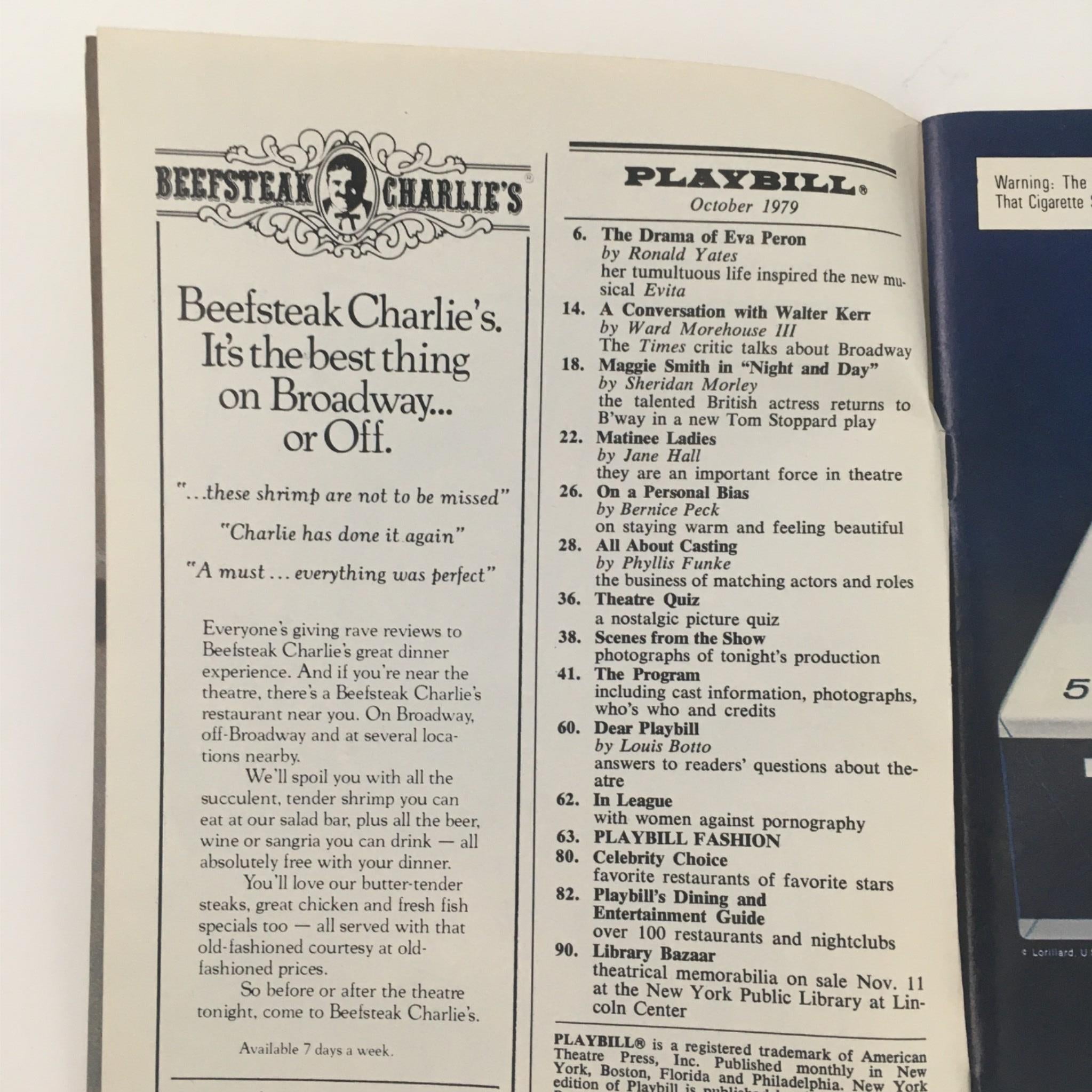 1979 Playbill Deathtrap by Ira Levin, Robert Moore at The Music Box