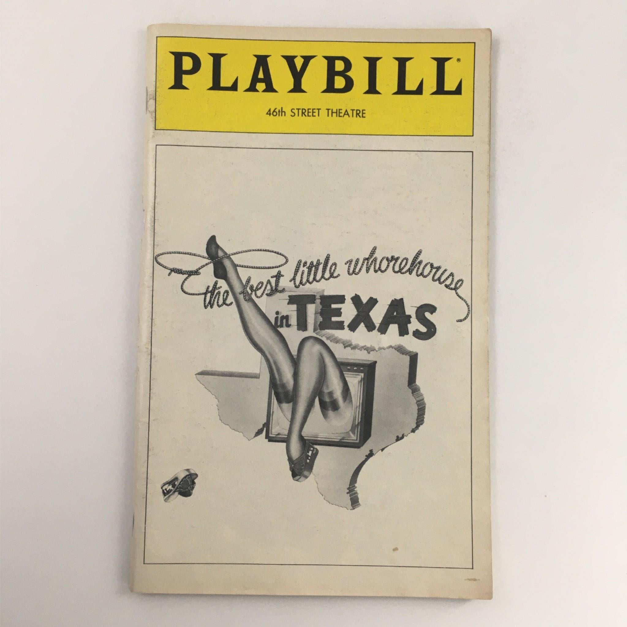 1981 Playbill The Best Little Whorehouse in Texas by Larry King, Tommy Tune