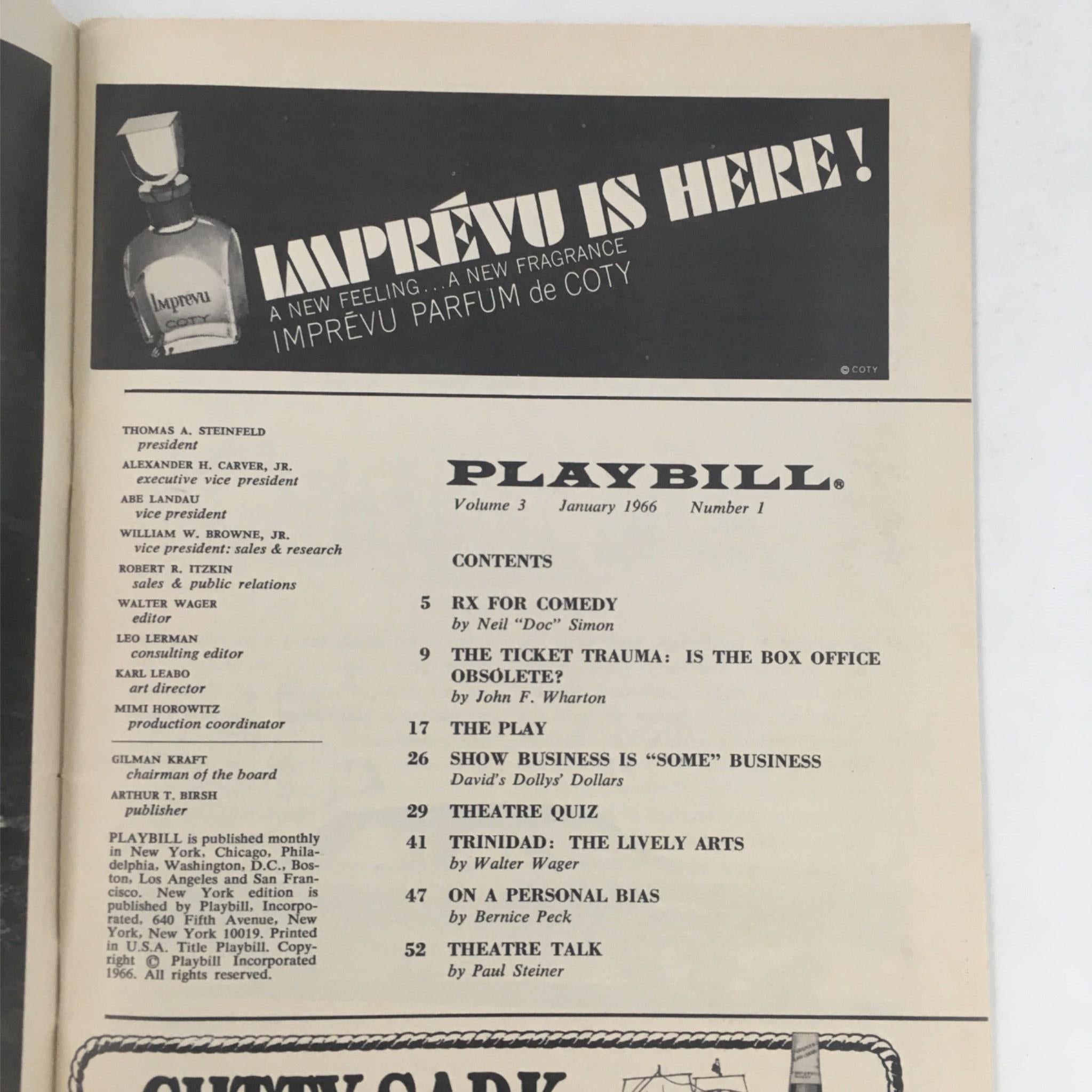 1966 Playbill Any Wednesday by Muriel Resnik, Henry Kaplan at The Music Box