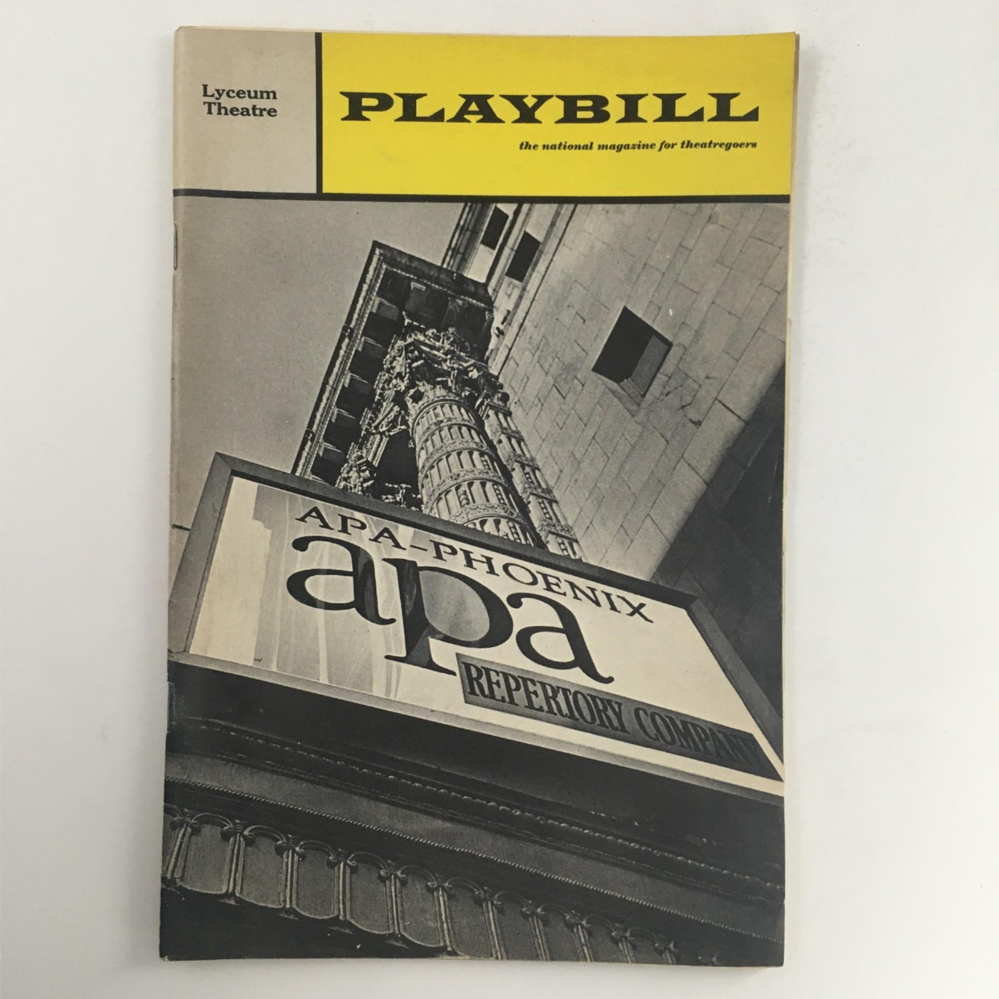 1969 Playbill Cock-A-Doodle Dandy by Sean O'Casey Jack O'Brien at Lyceum Theatre