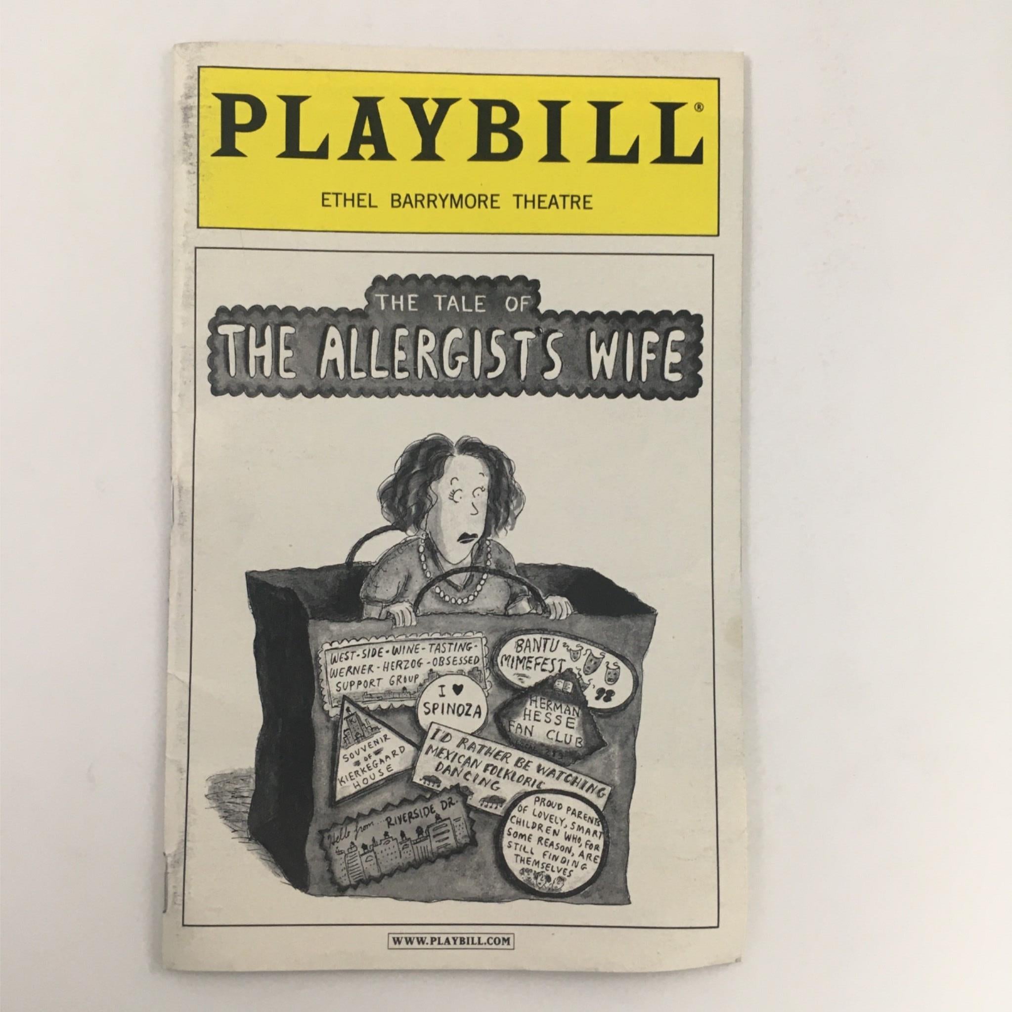 2001 Playbill The Tale Of The Allergists Wife by Charles Busch @ Ethel Barrymore