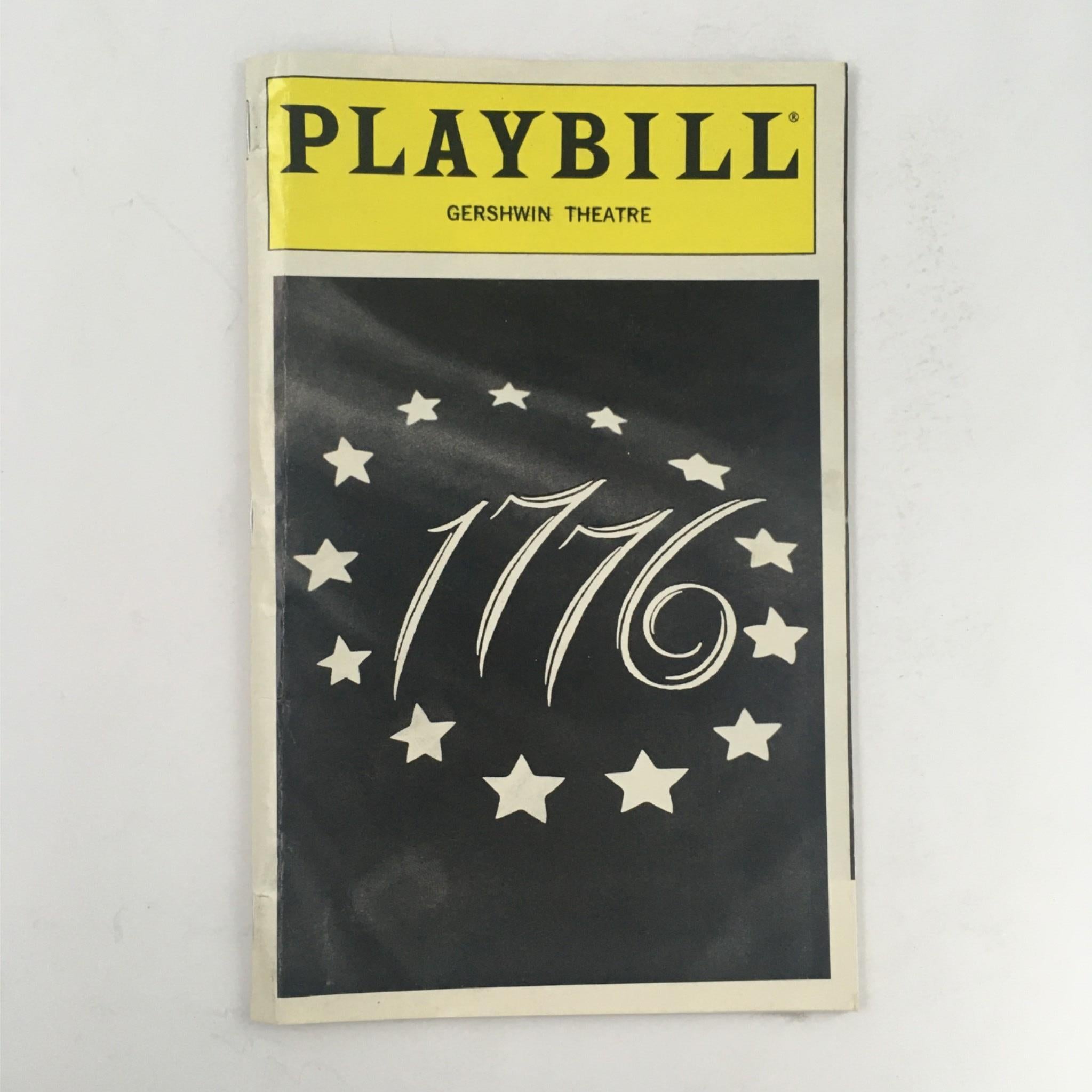 1998 Playbill 1776 by Sherman Edwards, Scott Ellis by Gershwin Theatre