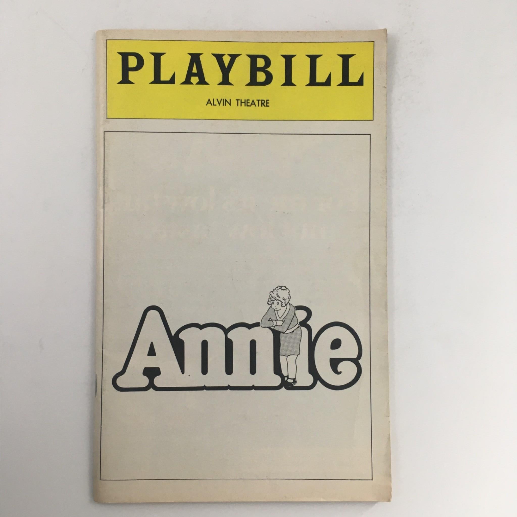 1978 Playbill Annie by Irwin Mayer Stephen Friedman Lewis Allen at Alvin Theatre