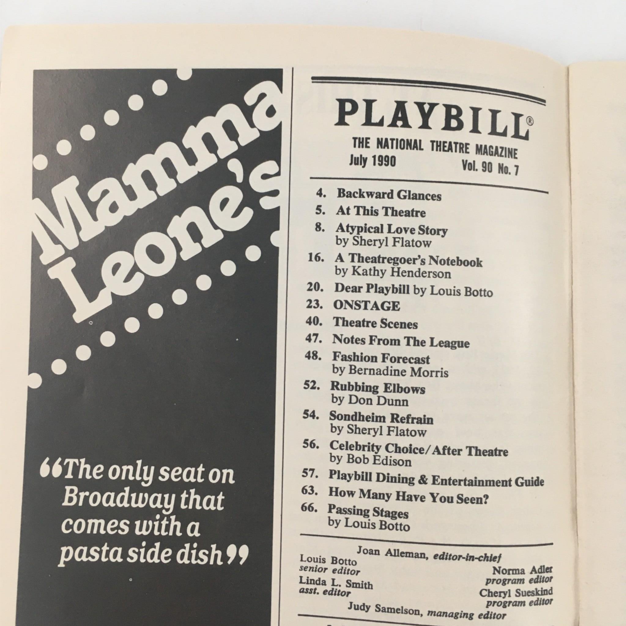 1990 Playbill A Few Good Men by Aaron Sorkin, Don Scardino at The Music Box