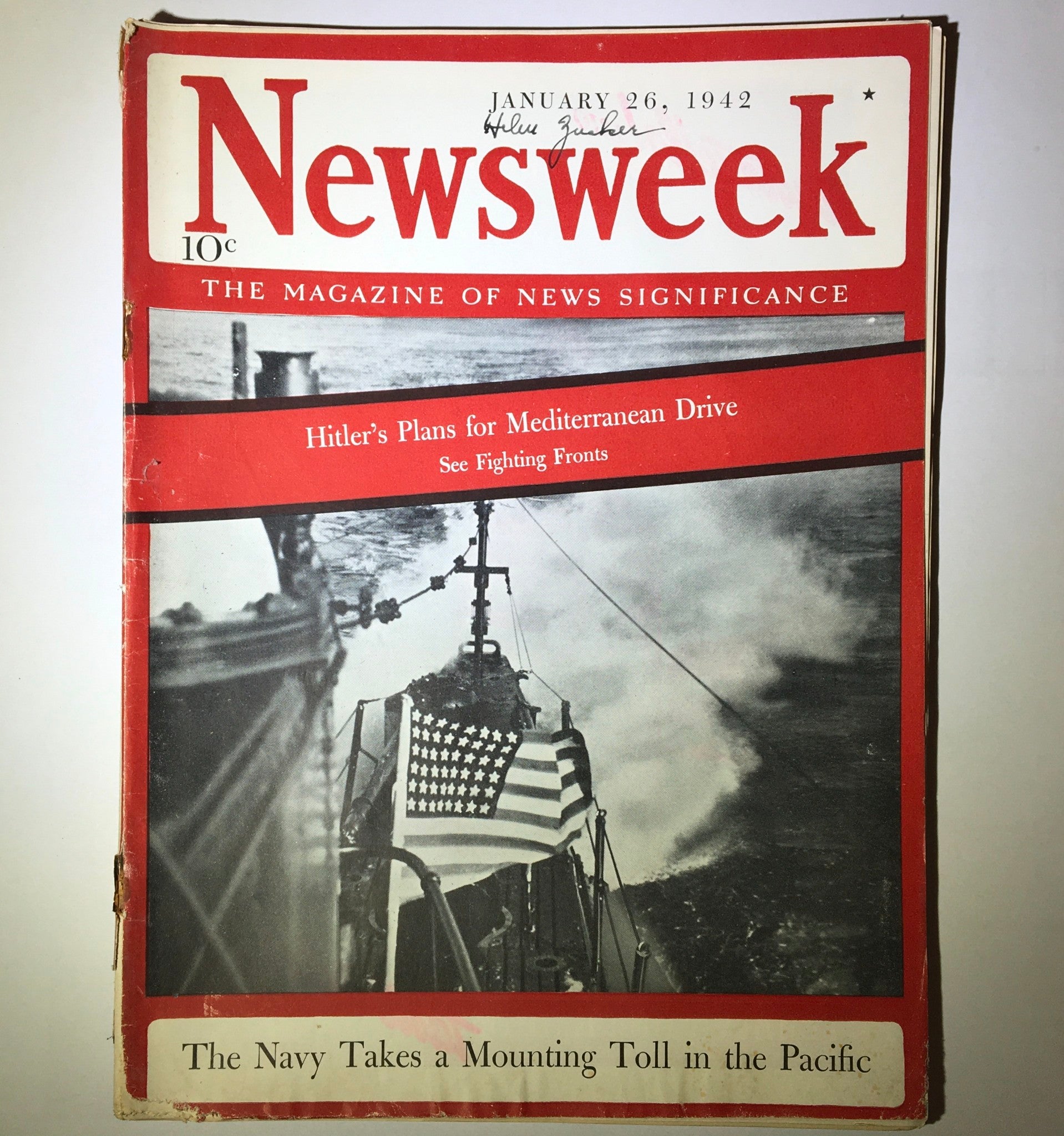 Newsweek Magazine January 26, 1942 The Navy Takes a Mounting Toll in the Pacific