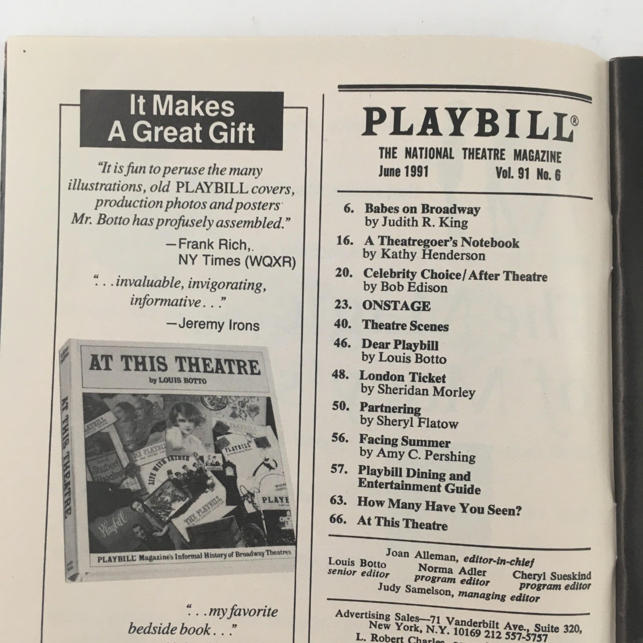 1991 Playbill Lost in Yonkers by Neil Simon, Kevin Spacey at Richard Rodgers