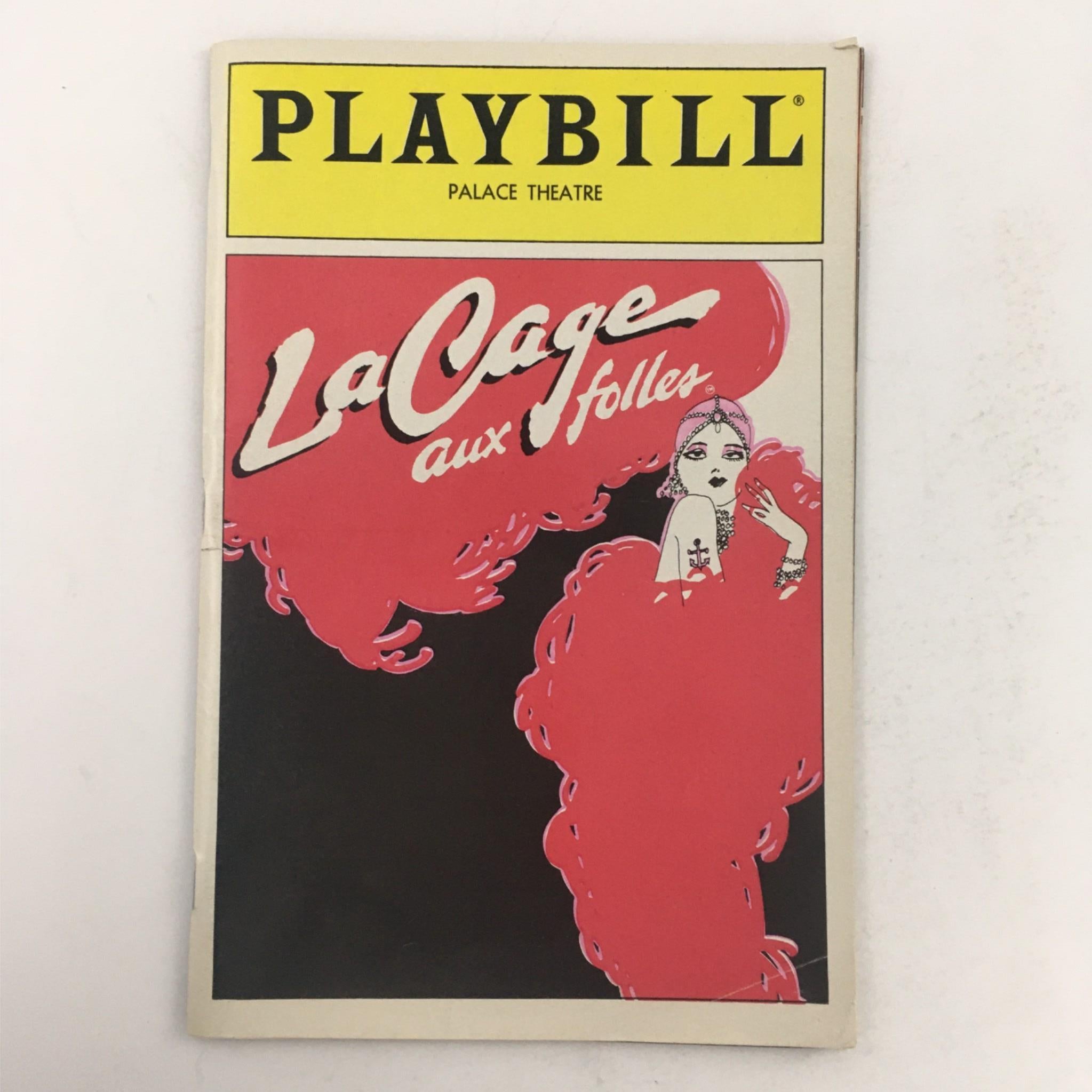 1984 Playbill La Cage Aux Folles by Scott Salmon, Arthur Laurents at The Palace