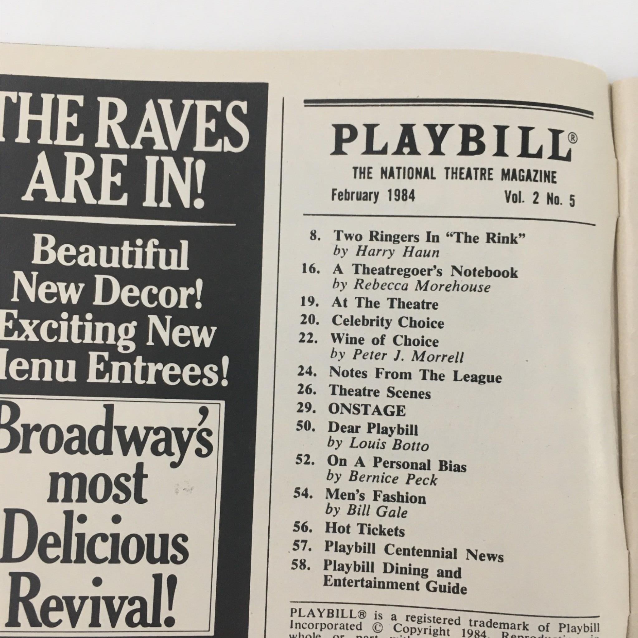 1984 Playbill La Cage Aux Folles by Scott Salmon, Arthur Laurents at The Palace