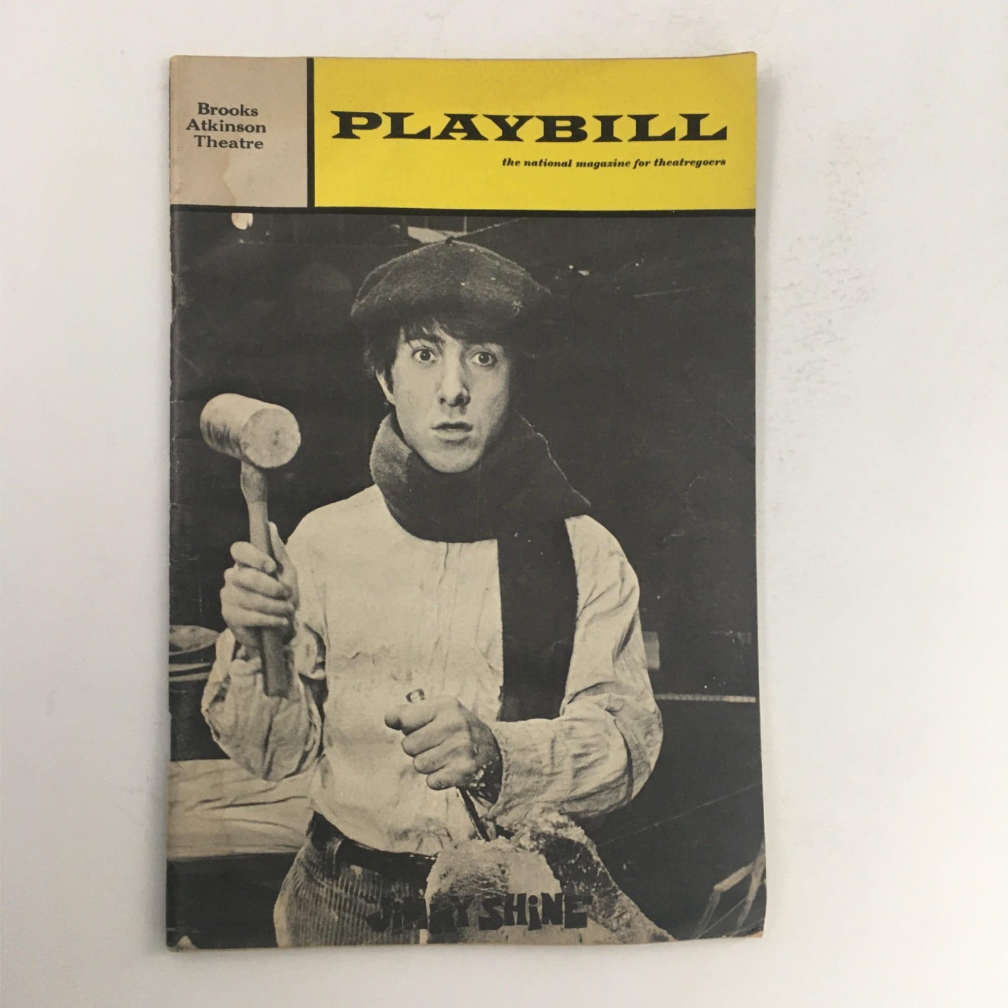 1969 Playbill Jimmy Shine by Murray Schisgal, Dustin Hoffman at Brooks Atkinson