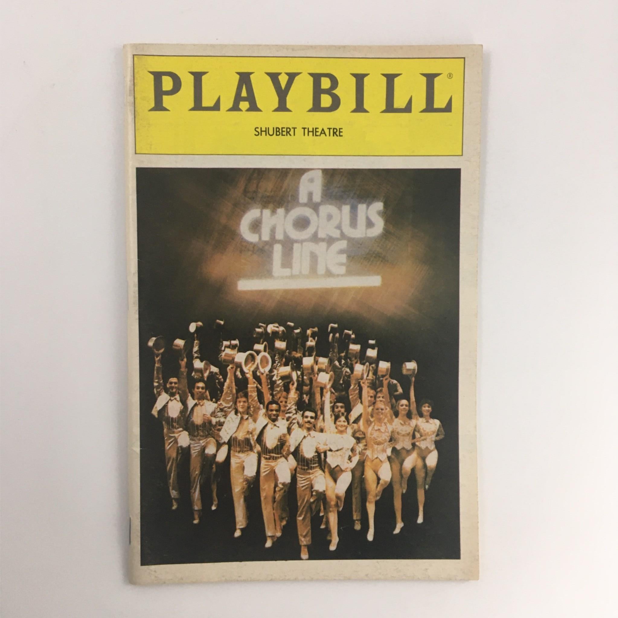 1984 Playbill A Chorus Line by Michael Bennett, Bernard Gersten at Sam Shubert