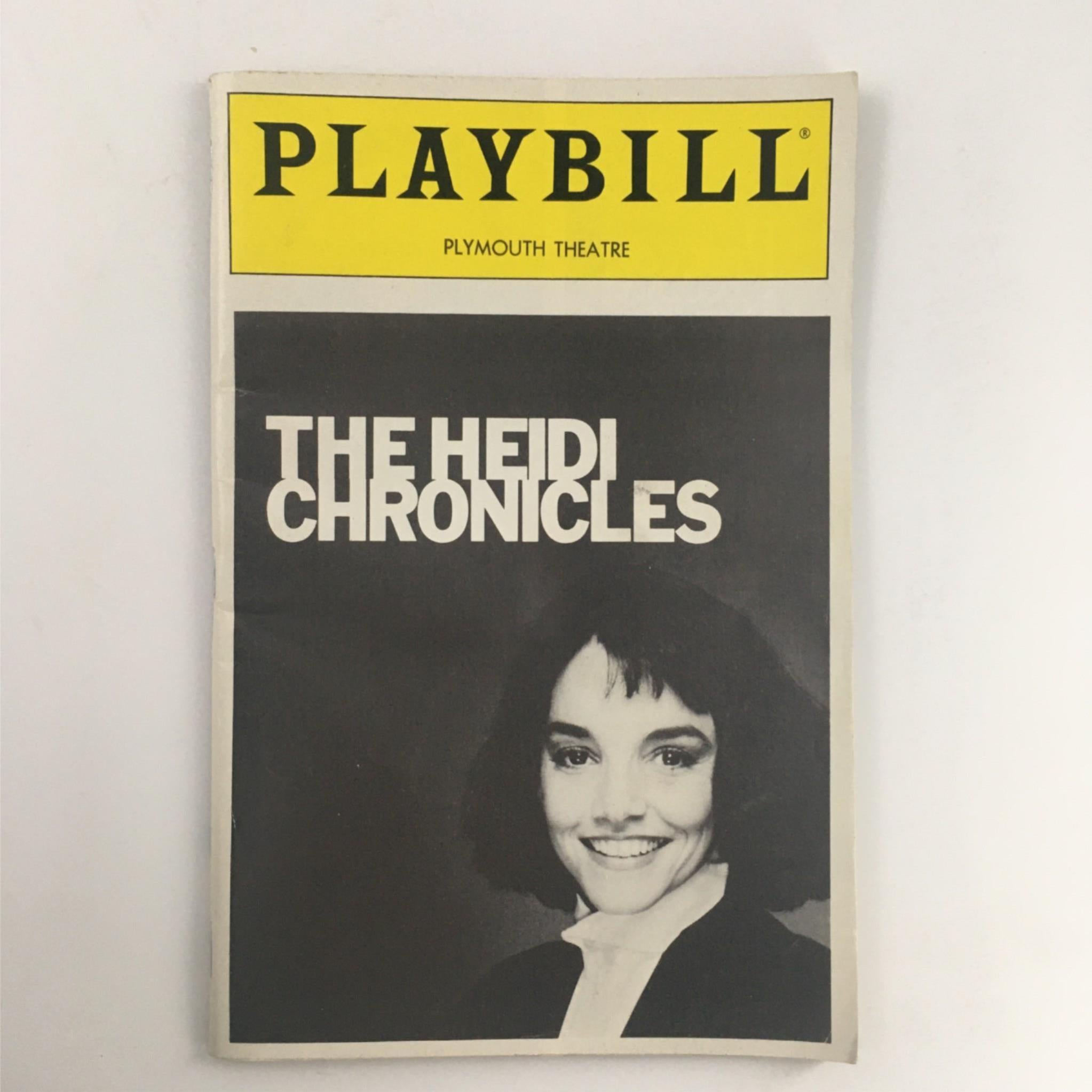 1990 Playbill The Heidi Chronicles by Wendy Wasserstein, Brook Adams at Plymouth