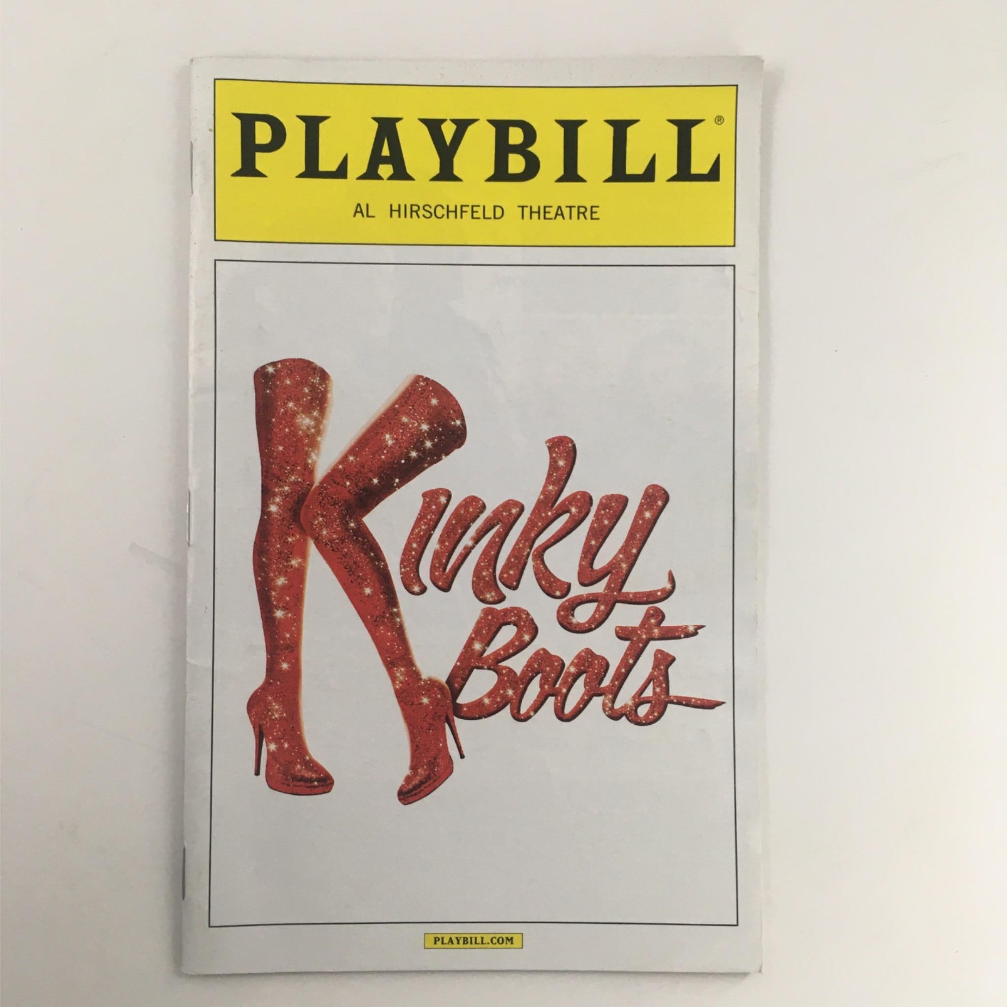 2013 Playbill Kinky Boots by Jerry Mitchell at Al Hirschfeld Theatre VG