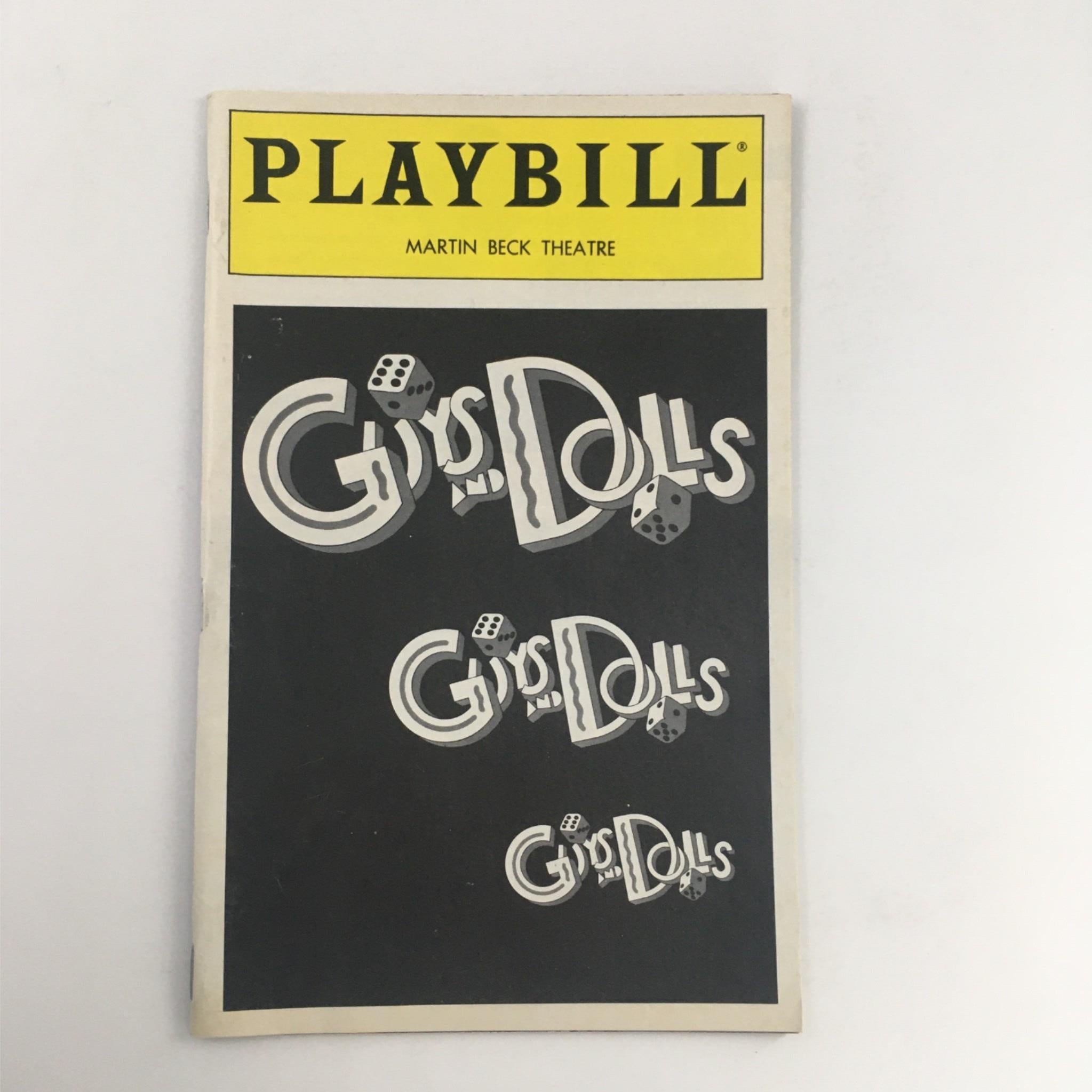 1993 Playbill Guys and Dolls by Frank Loesser, Jerry Zaks, Marti Beck Theatre VG