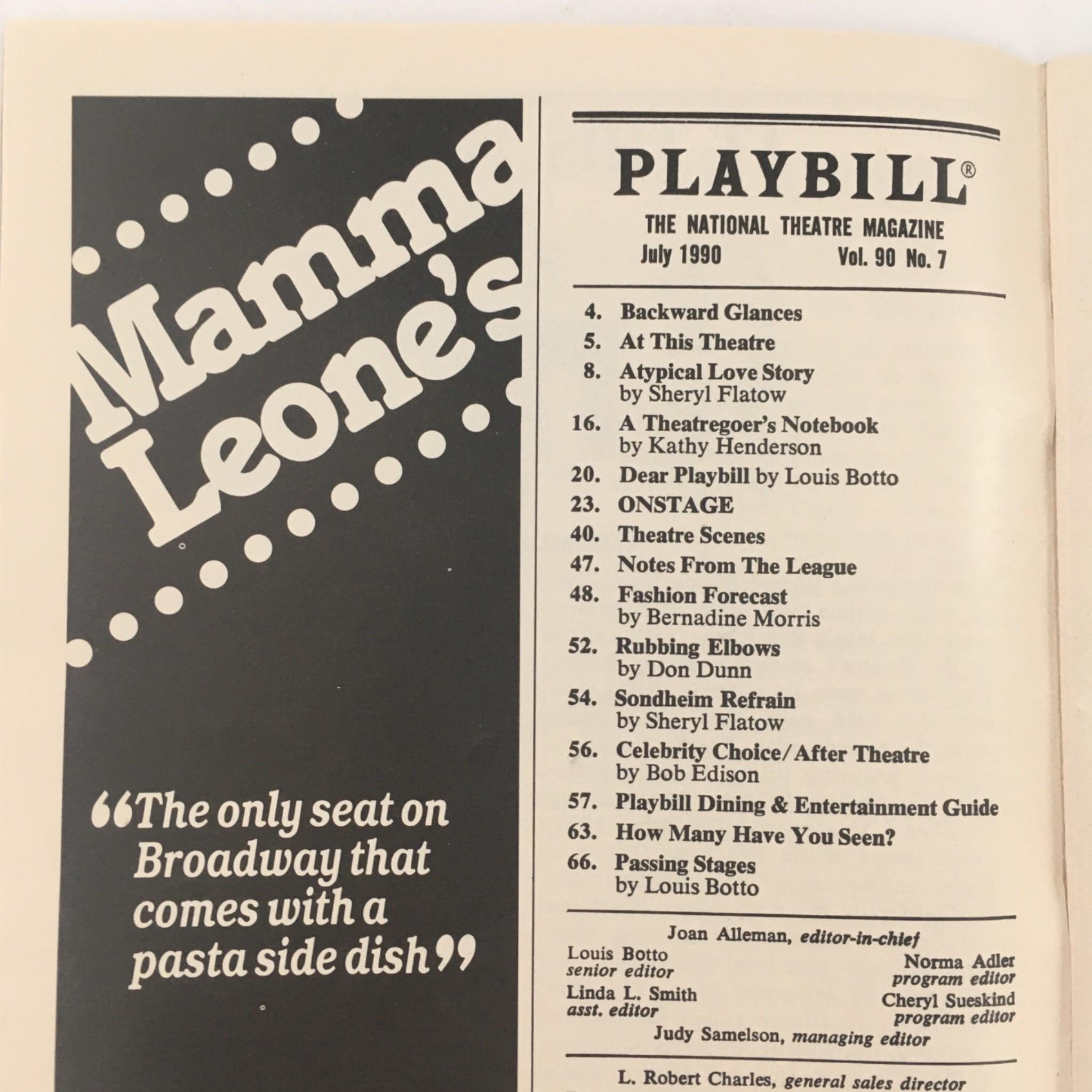 1990 Playbill A Few Good Men by Aaron Sorkin, Don Scardino at The Music Box VG