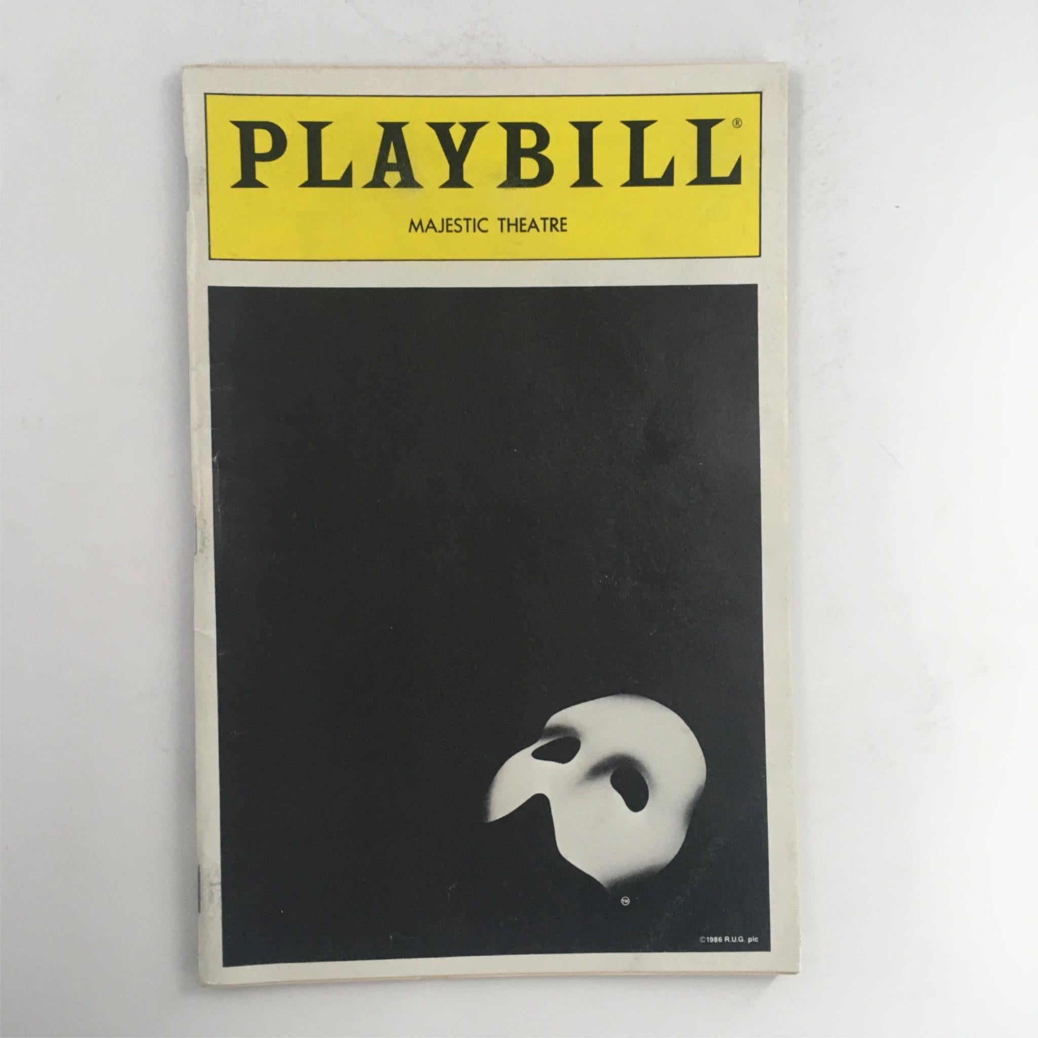 1992 Playbill The Phantom Of The Opera by Cameron Mackintosh Majestic Theatre VG