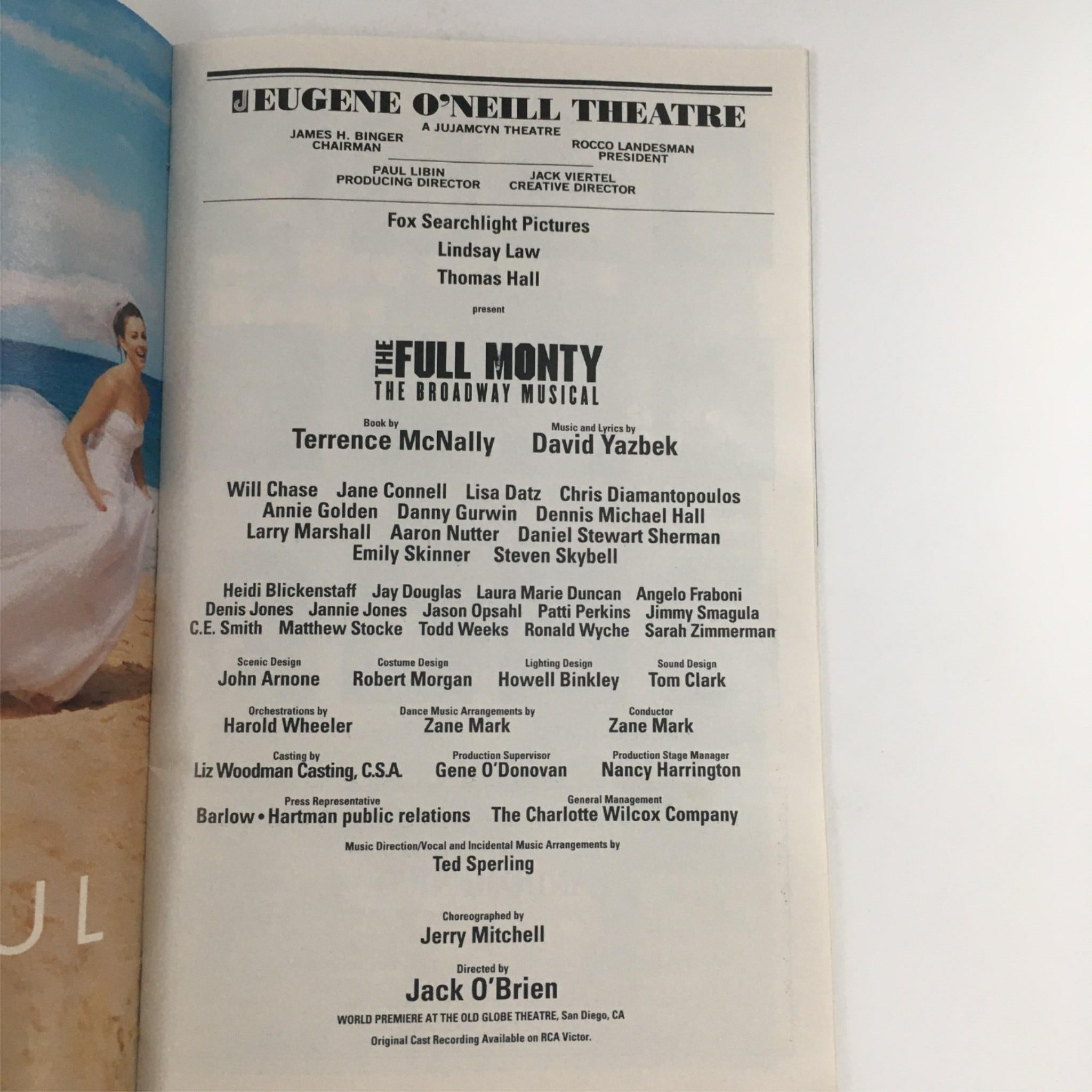 2002 Playbill The Full Monty The Broadway Musical by Jack O'Brien VG