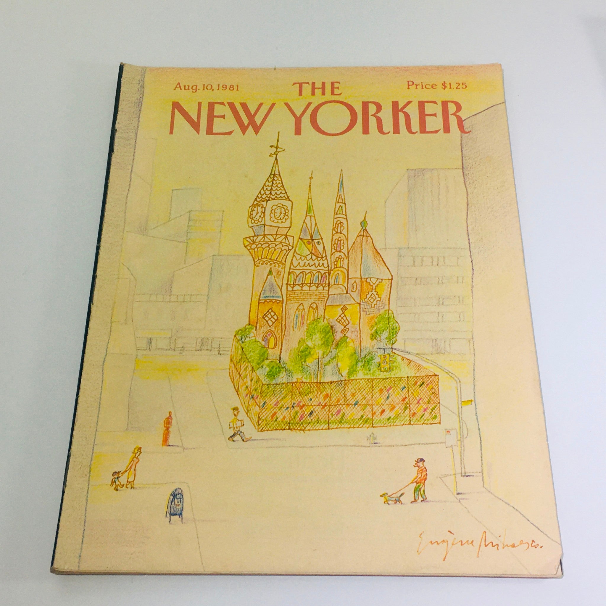 The New Yorker August 10 1981 Full Magazine Theme Cover by Eugene Mihaesco