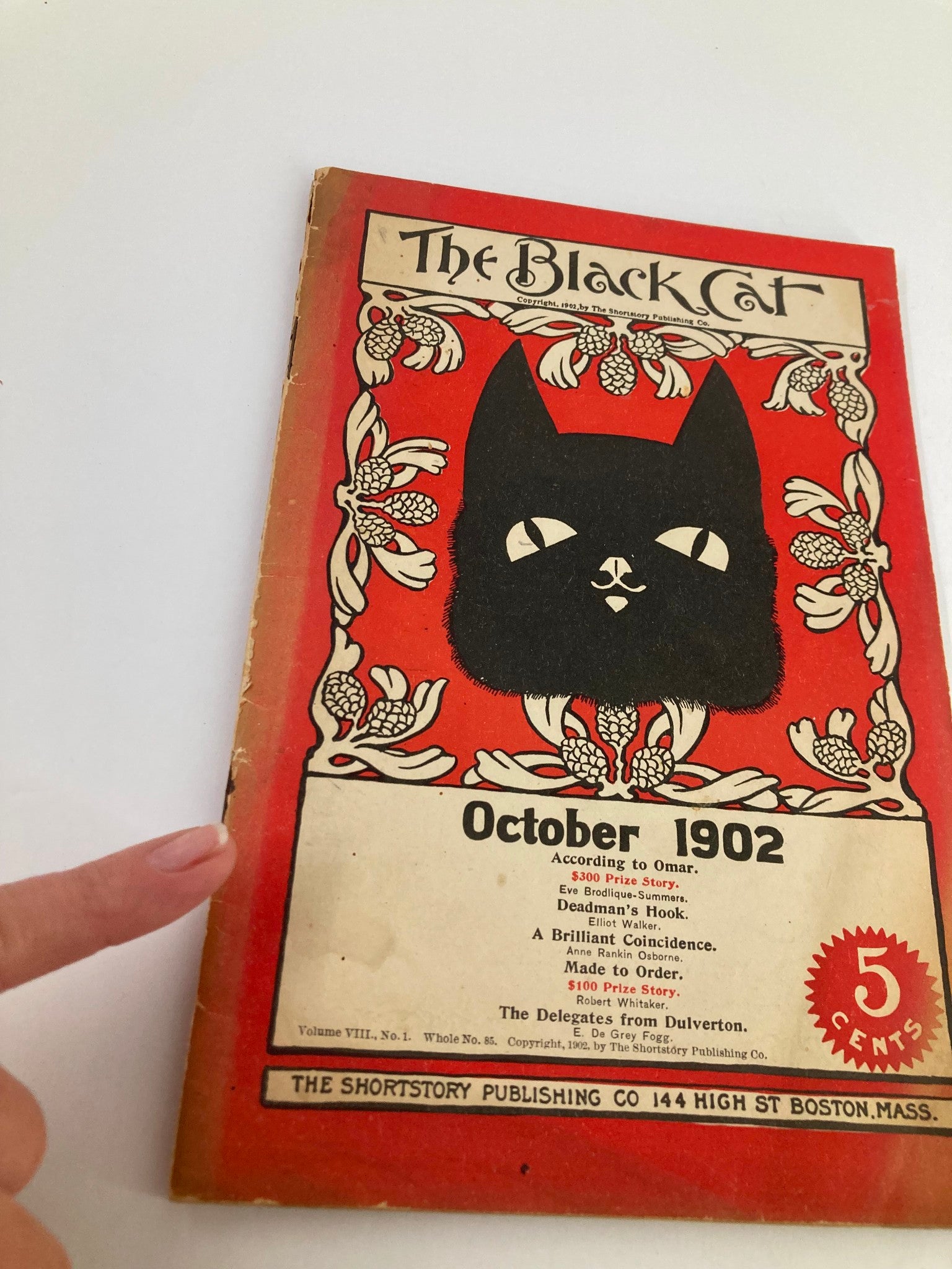 VTG The Black Cat Magazine October 1902 The Delegates from Dulverton No Label