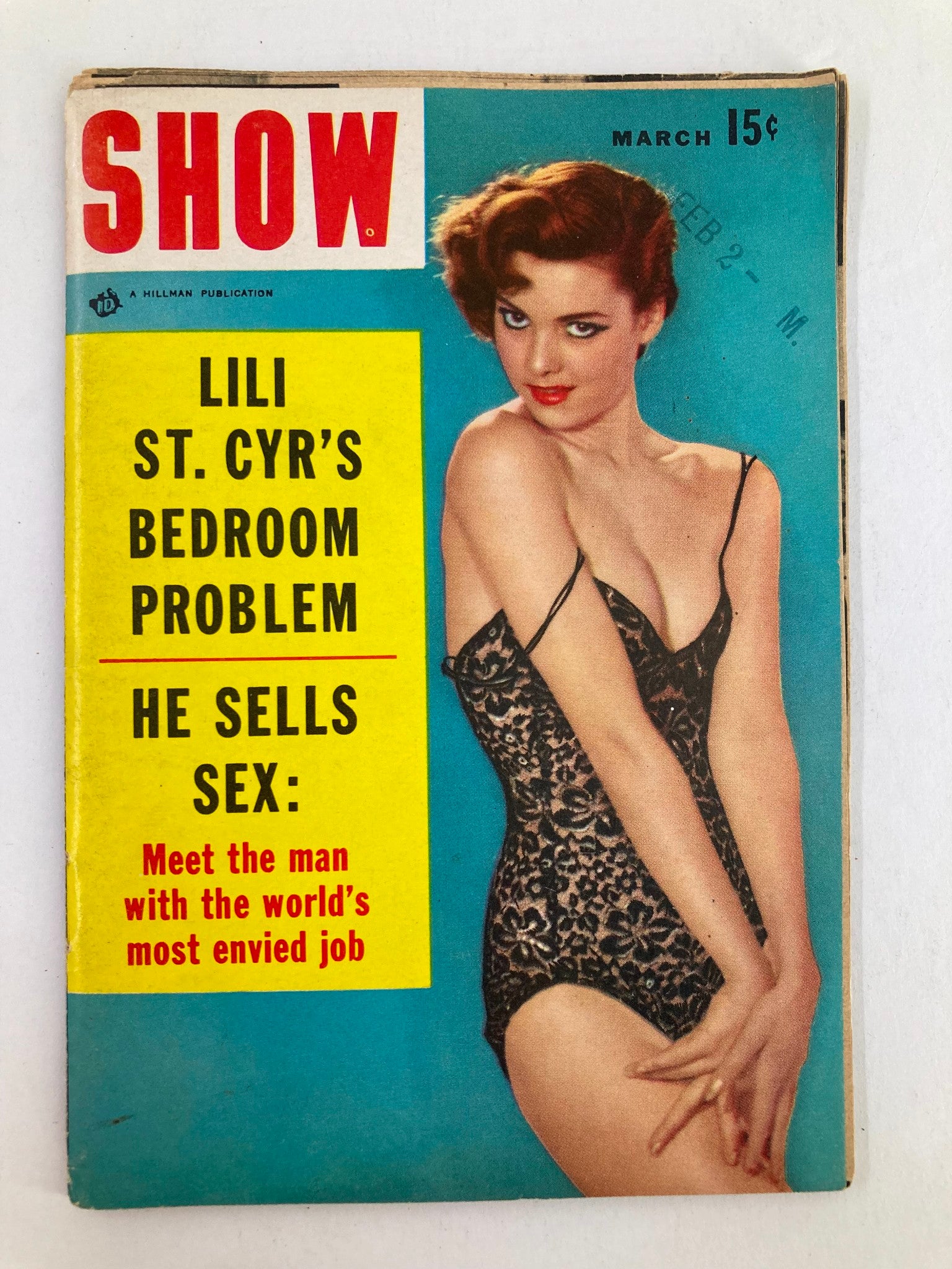 VTG Show Magazine March 1956 Vol 4 #7 Lili St. Cyr's Bedroom Problem No Label