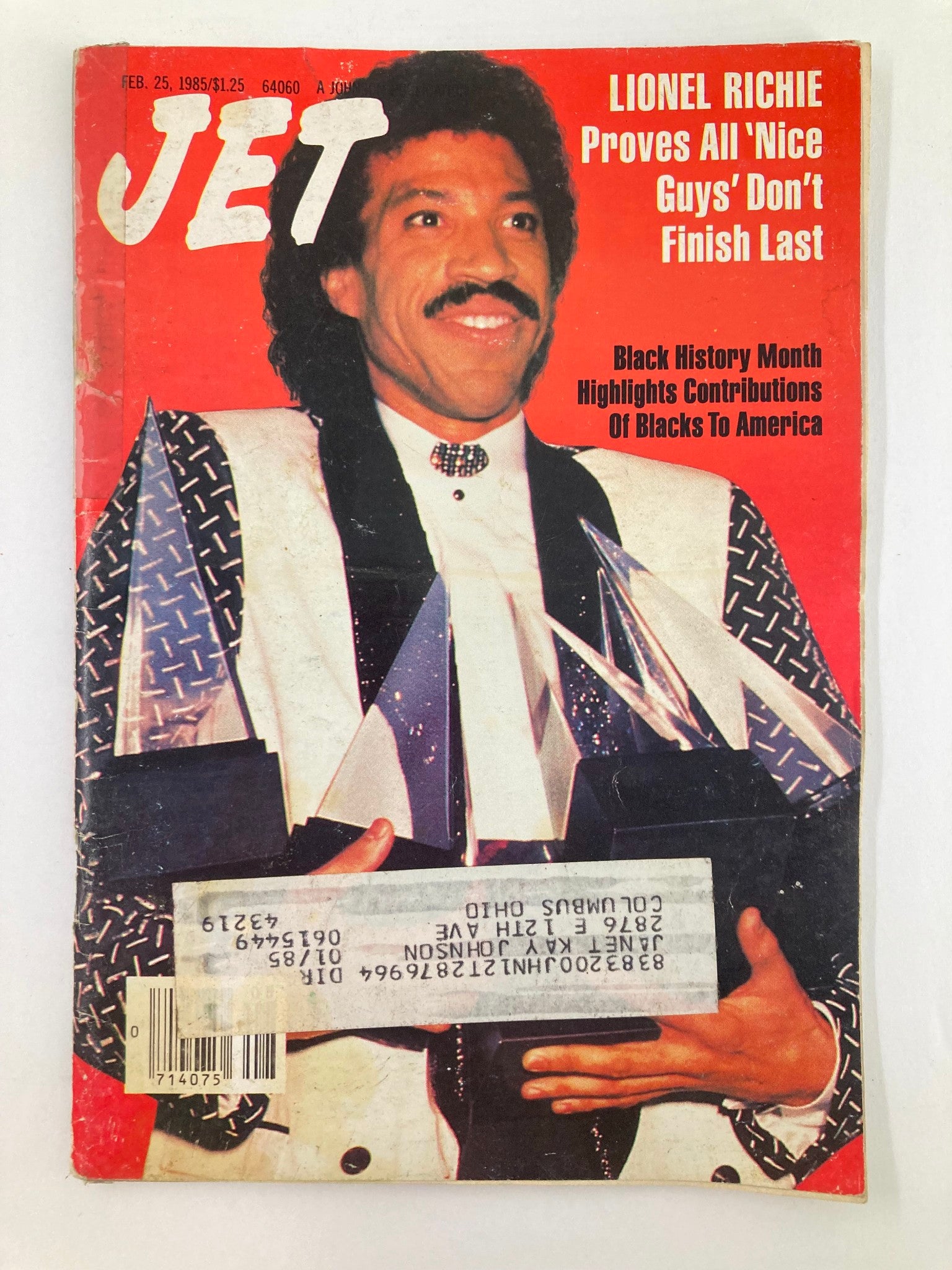 VTG Jet Magazine February 25 1985 Vol 67 #24 Lionel Richie Black History Month