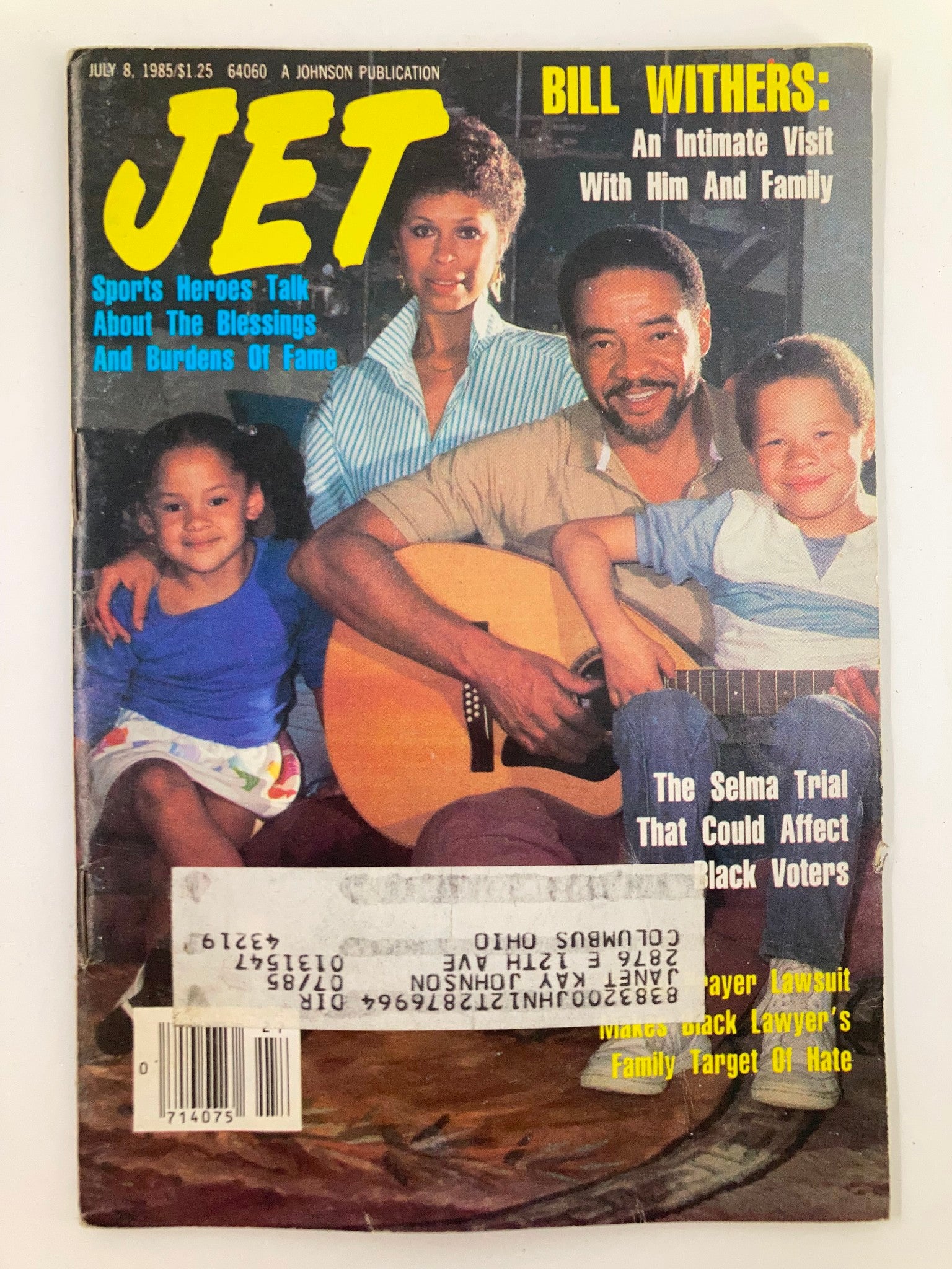 VTG Jet Magazine July 8 1985 Vol 68 #17 Bill Withers and His Family