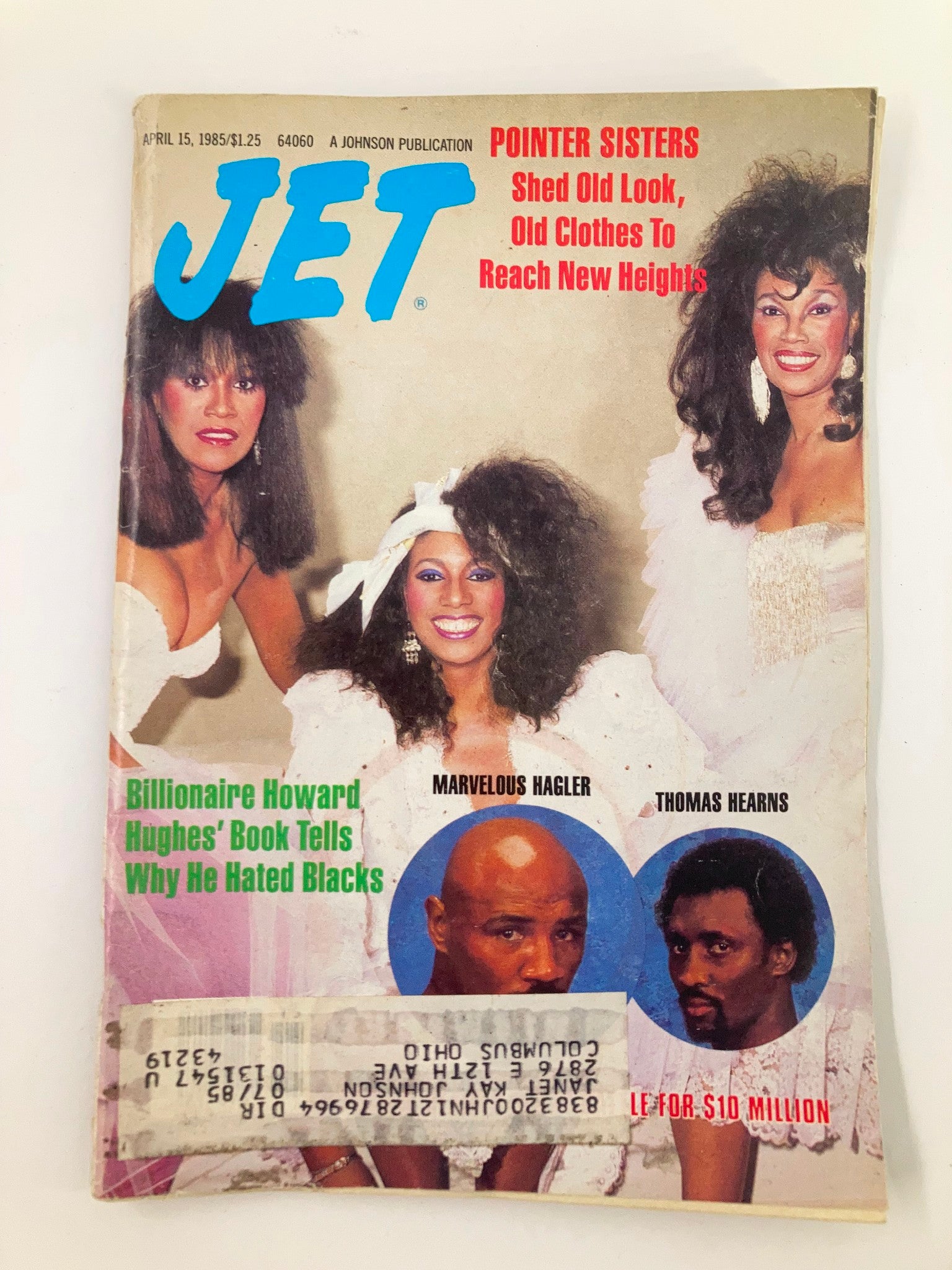 VTG Jet Magazine April 15 1985 Vol 68 #5 Pointer Sisters, Hagler & Thomas Hearns