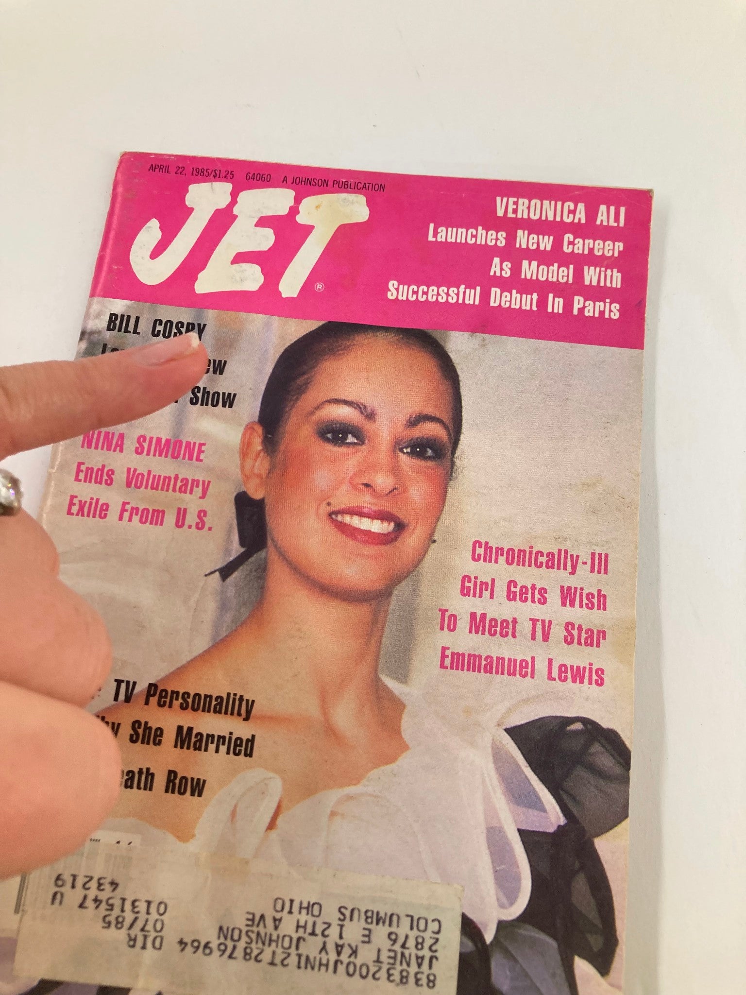 VTG Jet Magazine April 22 1985 Vol 68 #6 Veronica Ali Successful Debut in Paris