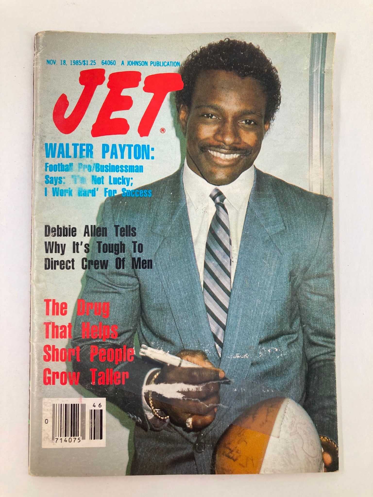 VTG Jet Magazine November 18 1985 Vol 69 #10 Walter Payton Footbal Pro