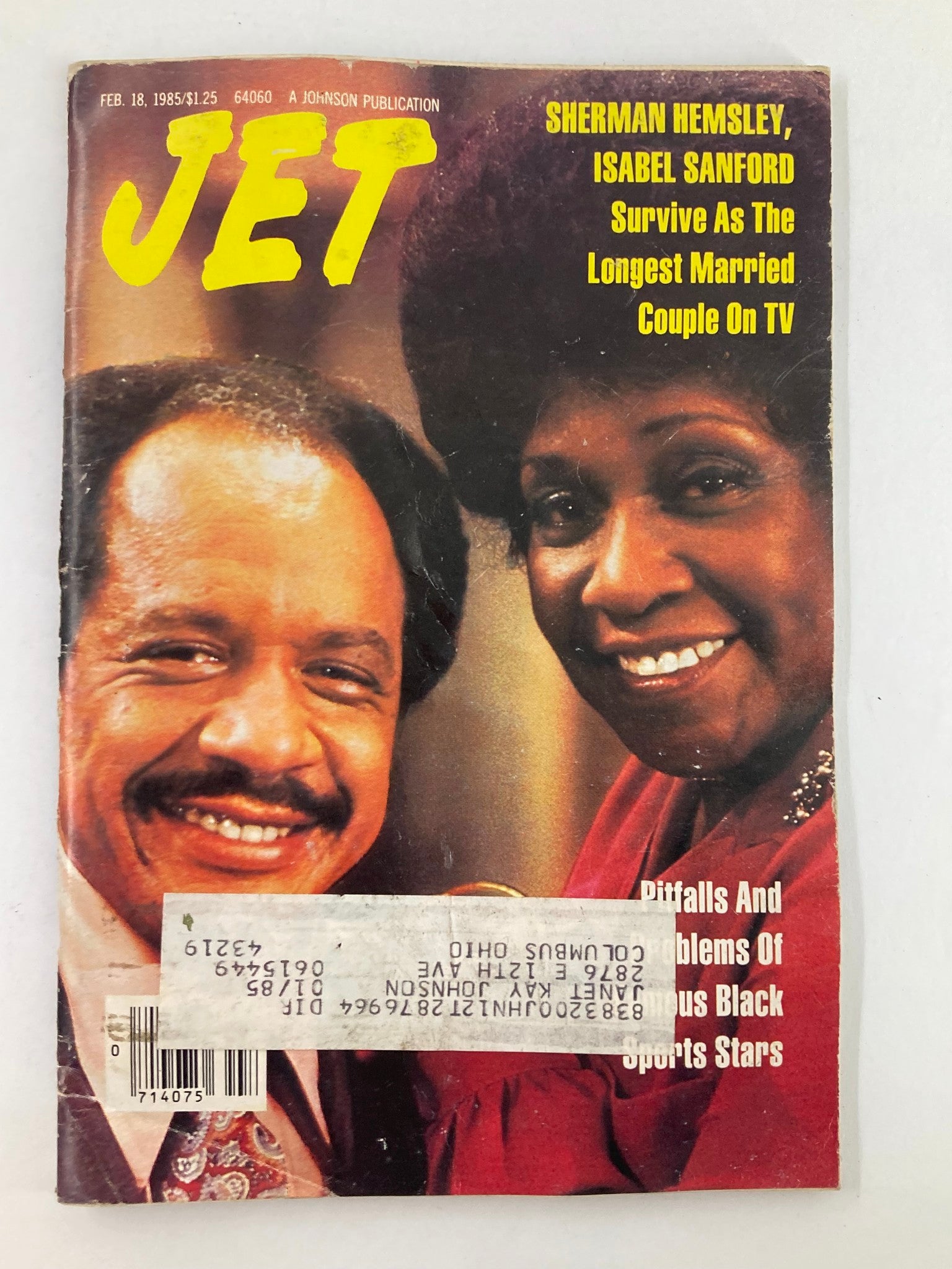 VTG Jet Magazine February 18 1985 Vol 67 #23 Sherman Hemsley and Isabel Sanford