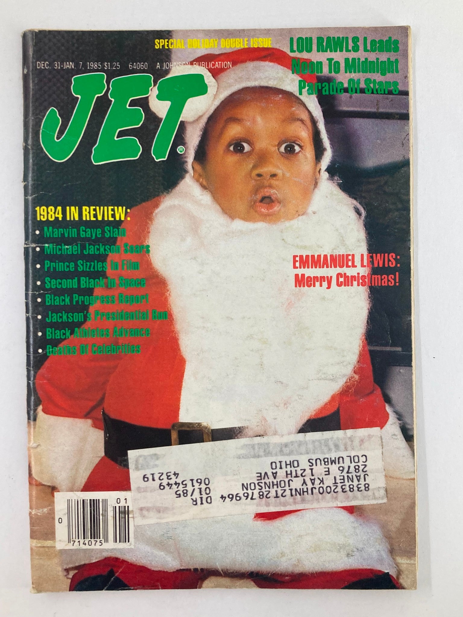 VTG Jet Magazine January 7 1985 Vol 67 #17 Emmanuel Lewis Merry Christmas