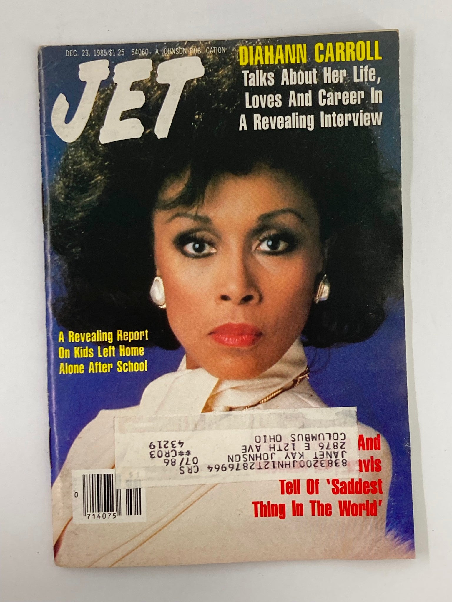 VTG Jet Magazine December 23 1985 Vol 69 #15 Diahann Carroll Talk About Her Life