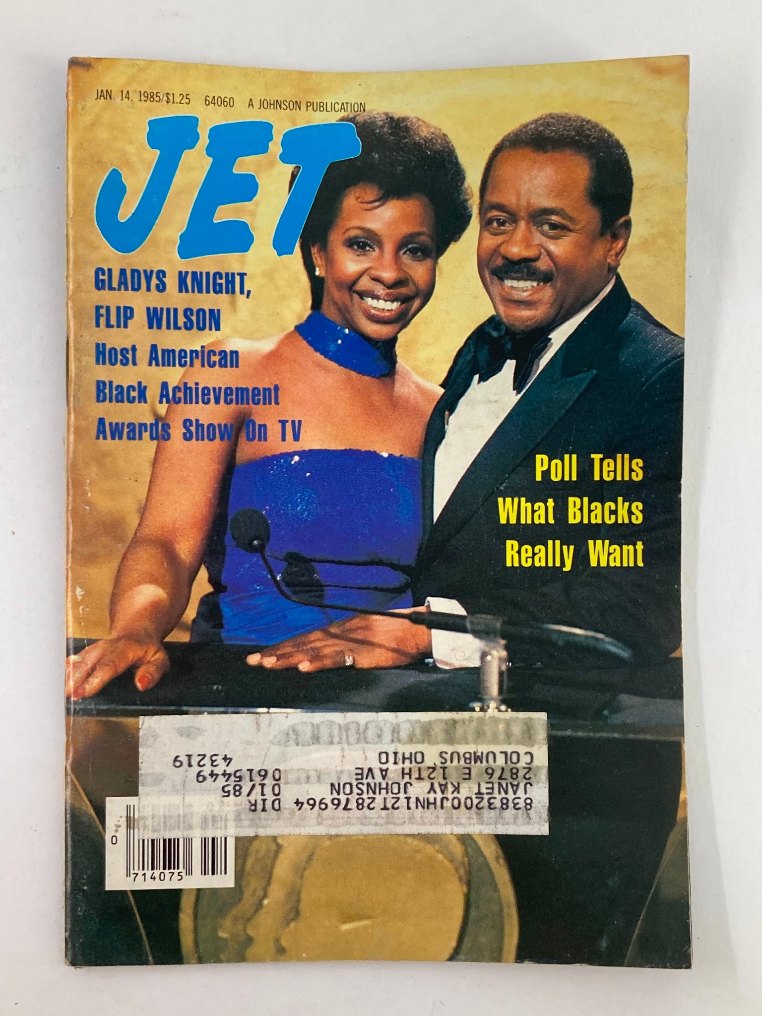 VTG Jet Magazine January 14 1985 Vol 67 #18 Gladys Knight and Flip Wilson