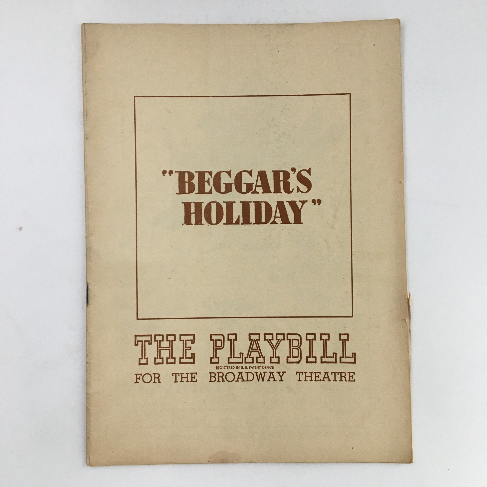 1947 Playbill The Broadway Theatre Present Alfred Drake in Beggar's Holiday