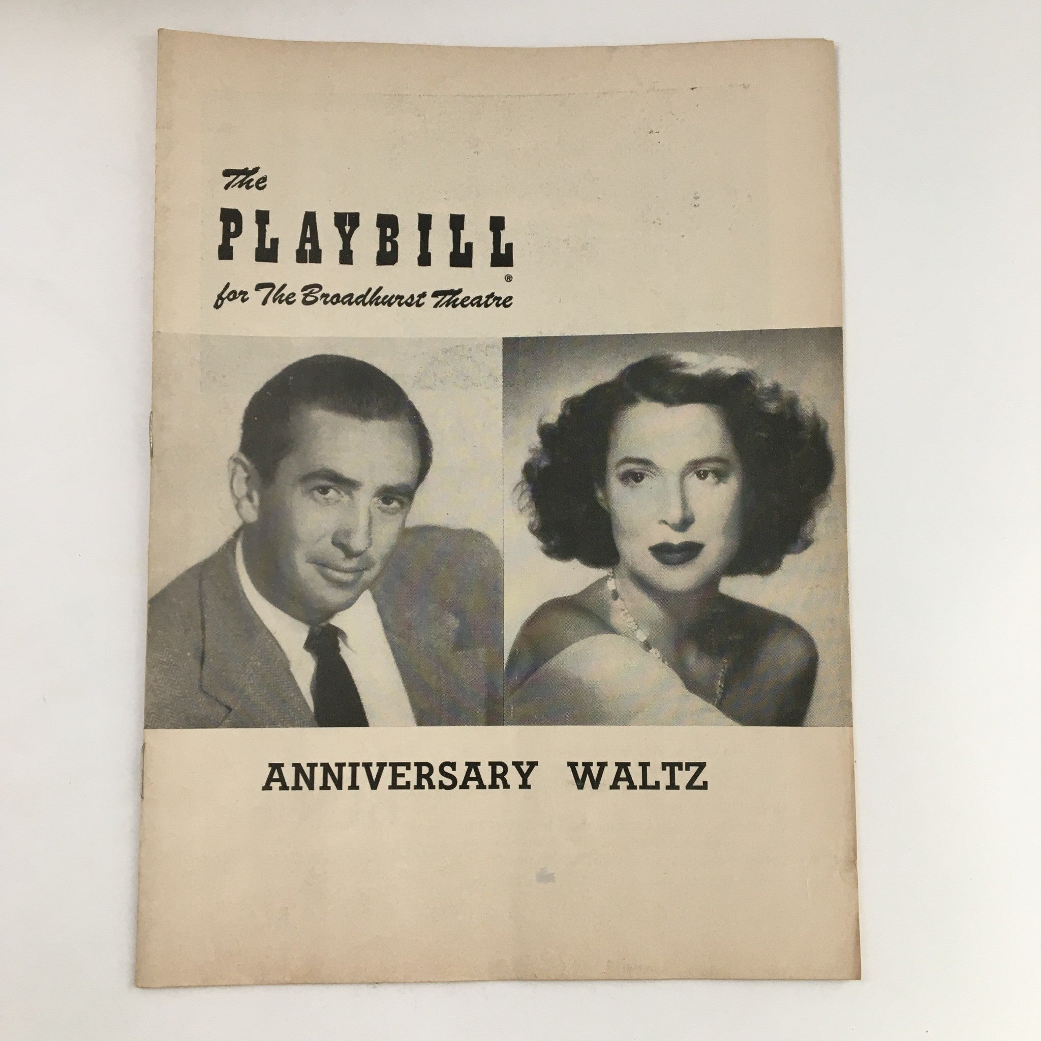 1954 Playbill The Broadhurst Theatre Present Kitty Carlisle in Anniversary Waltz