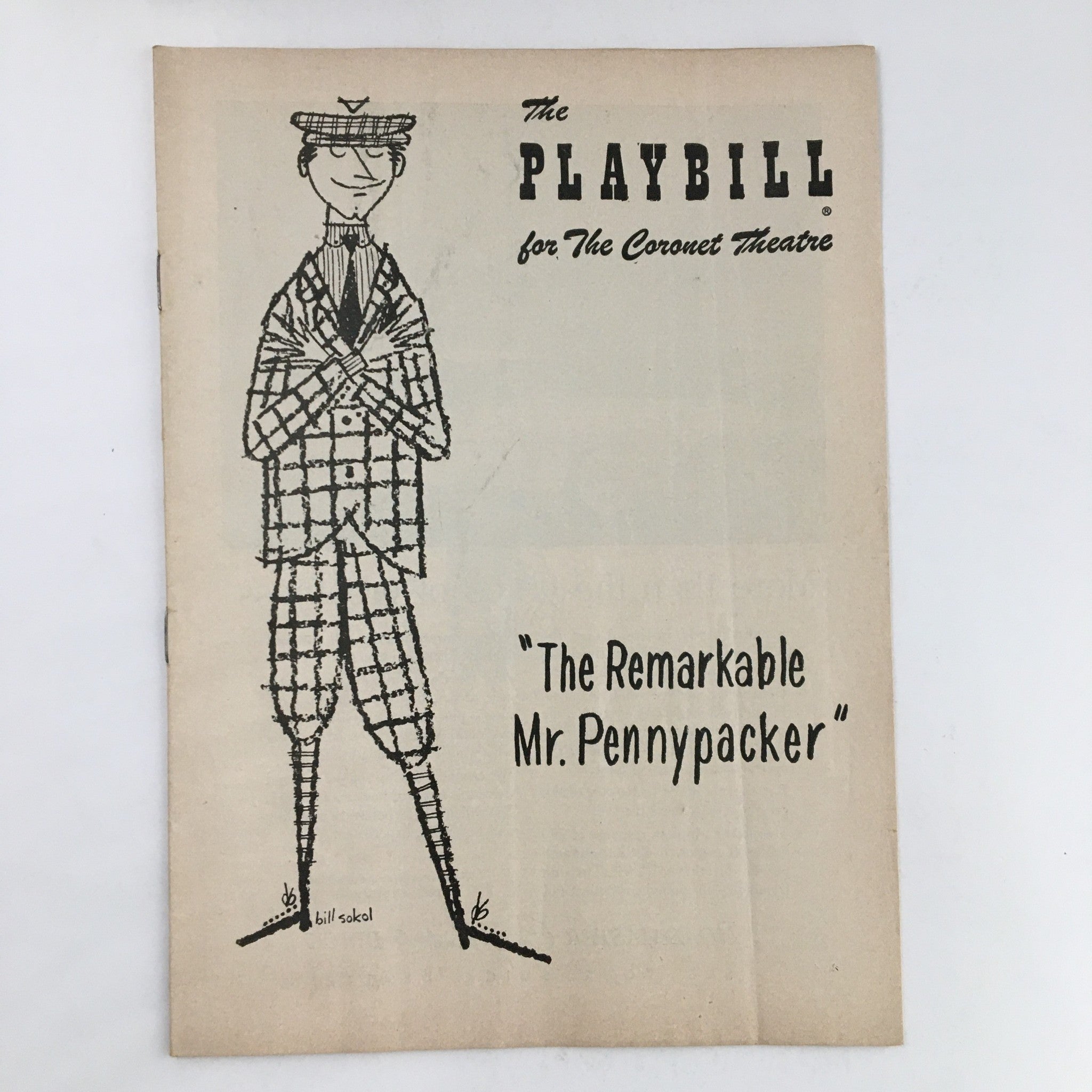 1954 Playbill Coronet Theatre Present The Remarkable Mr. Pennycracker Comedy