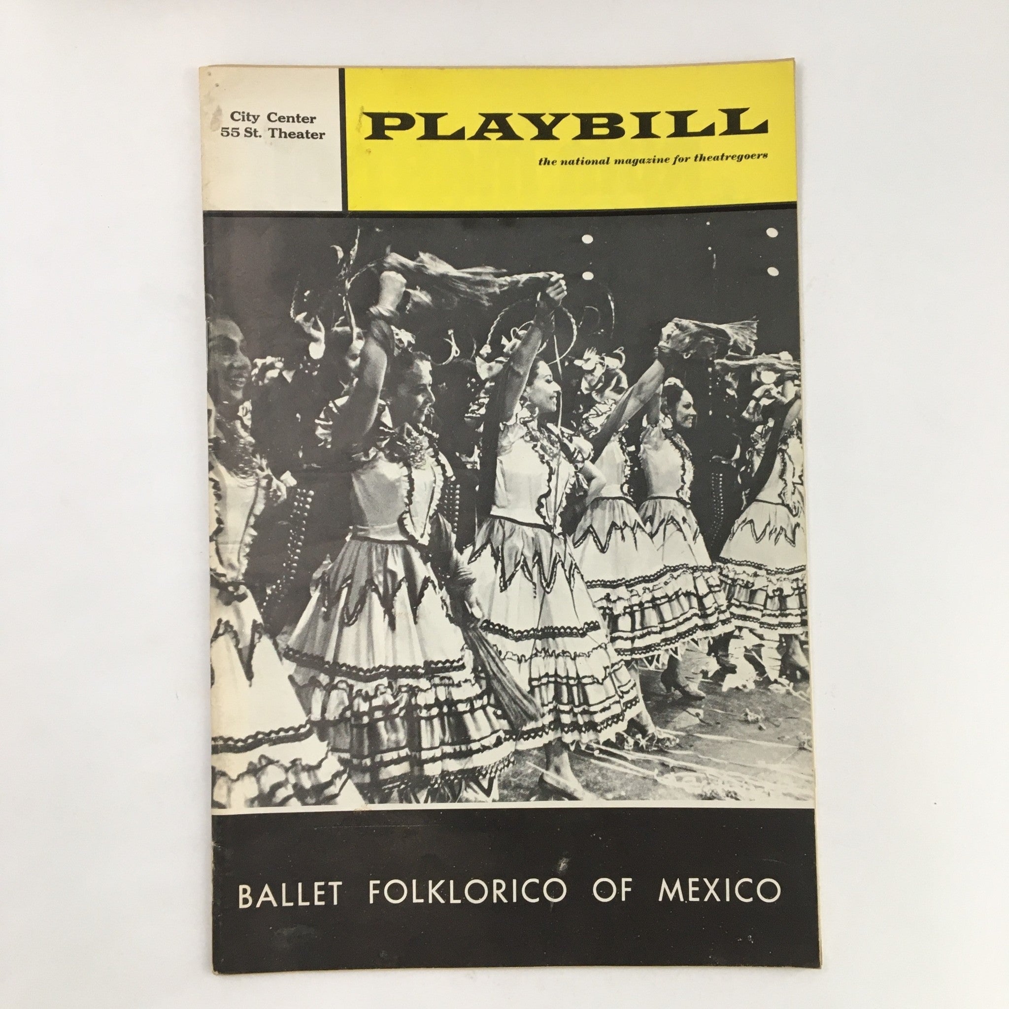 1972 Playbill City Center 55 Street Theater Present Ballet Folklorico of Mexico