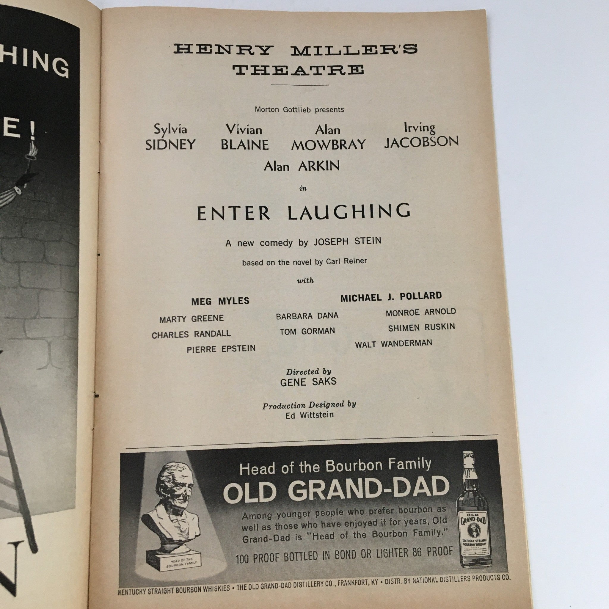 1963 Playbill Henry Miller's Theatre Presents Sylvia Sidney in Enter Laughing