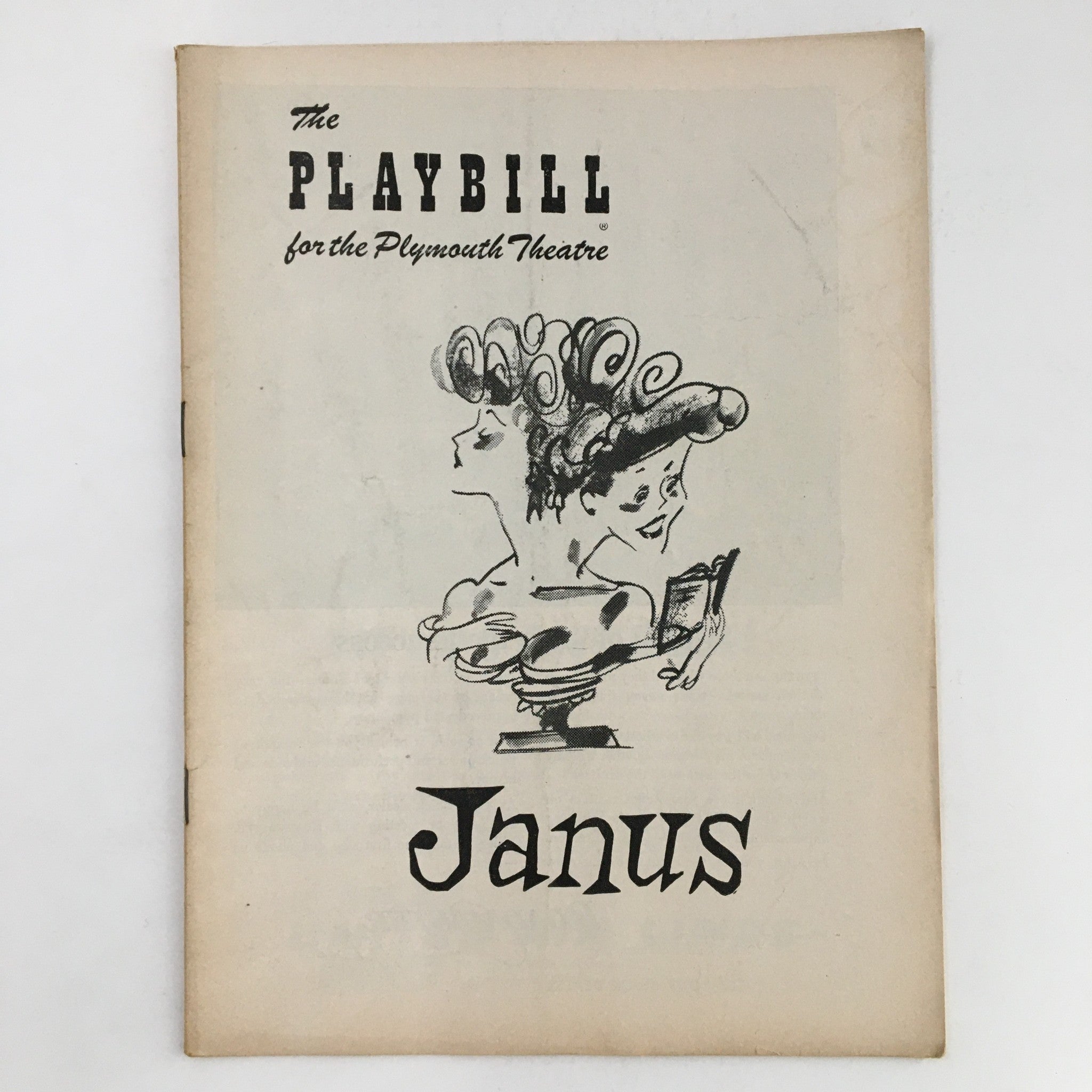 1956 Playbill The Plymouth Theatre Present Margaret Sulavan in Janus by C. Green