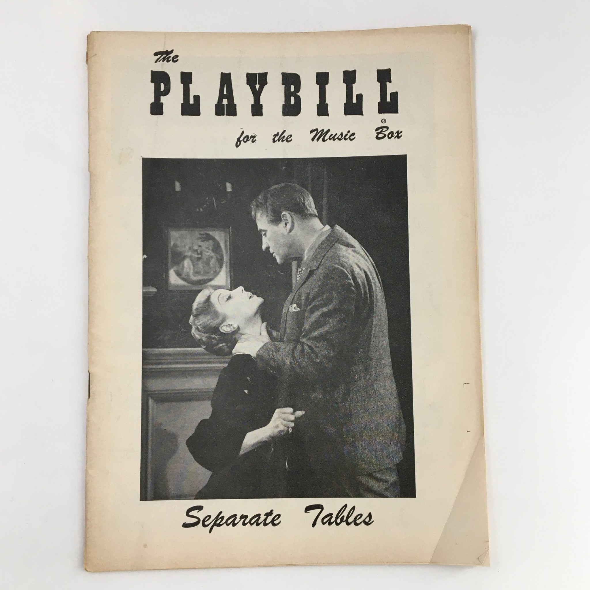 1956 Playbill The Music Box Eric Portman in Separate Tables by Terence Rattigan